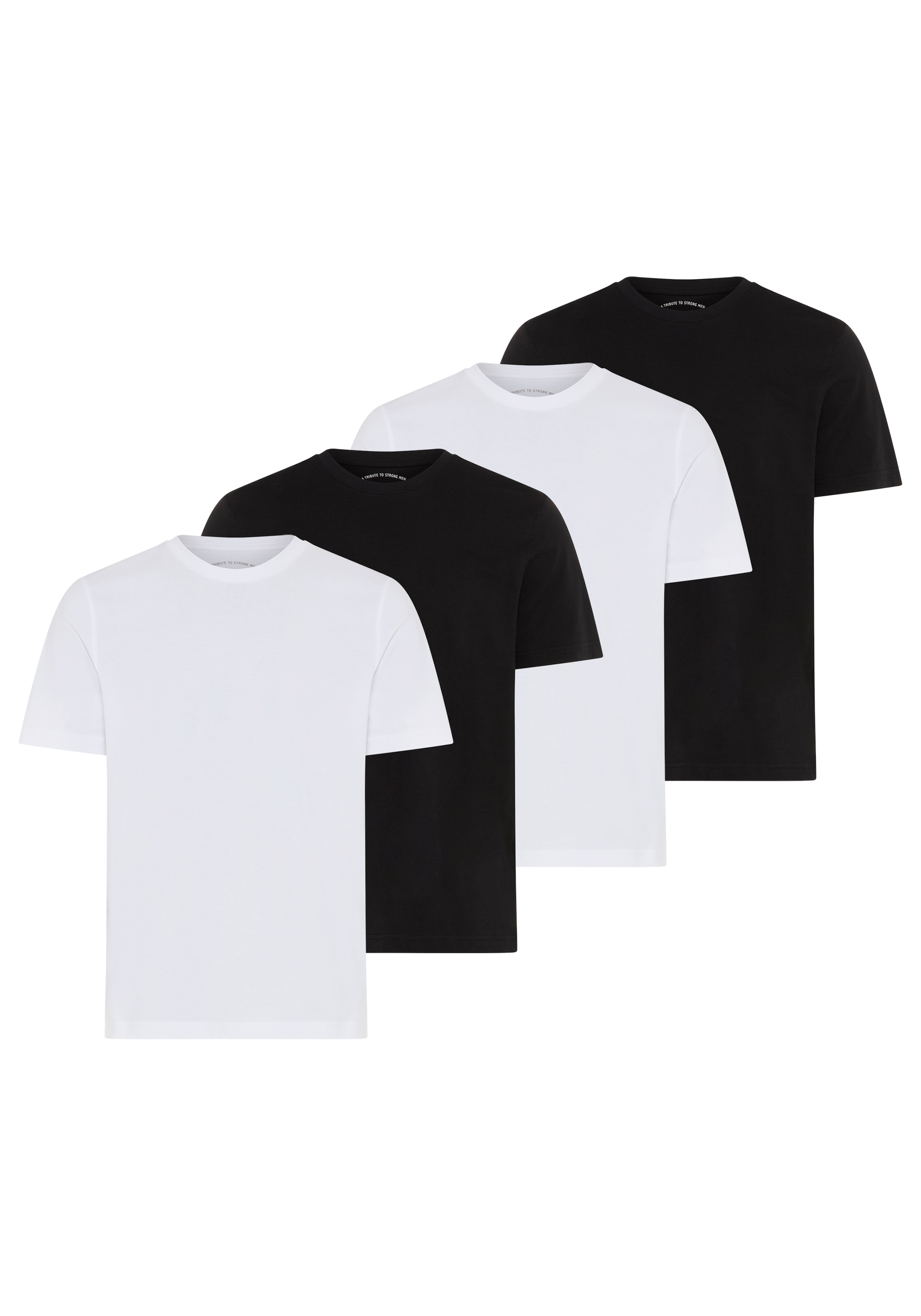 Mans World Rundhalsshirt 5er-Pack, Kurzarm, Regular Fit, unifarben, Rundhal günstig online kaufen