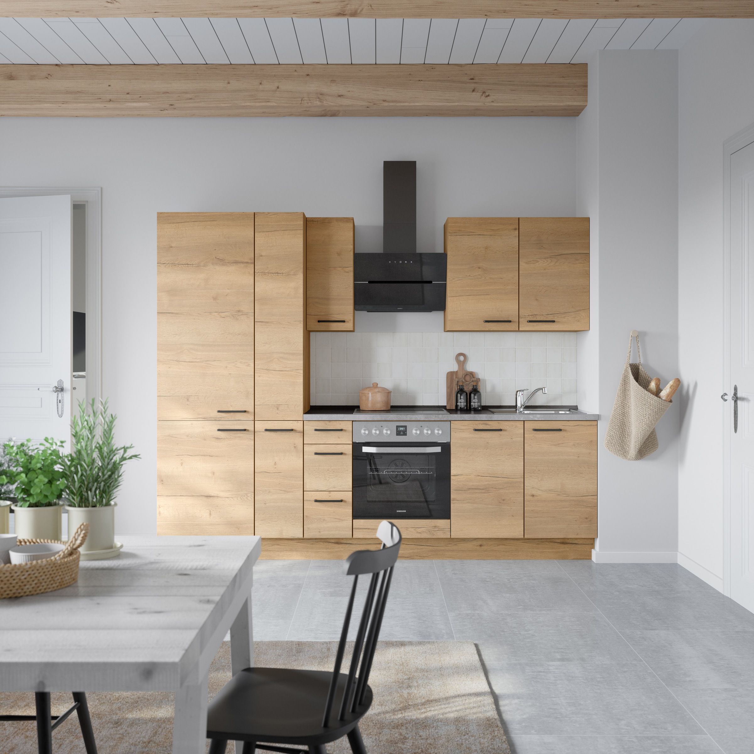 nobilia® Küchenzeile »"Structura II"«, vormontiert, Ausrichtung wählbar, Breite 270 cm, wahlw. mit E-Geräten