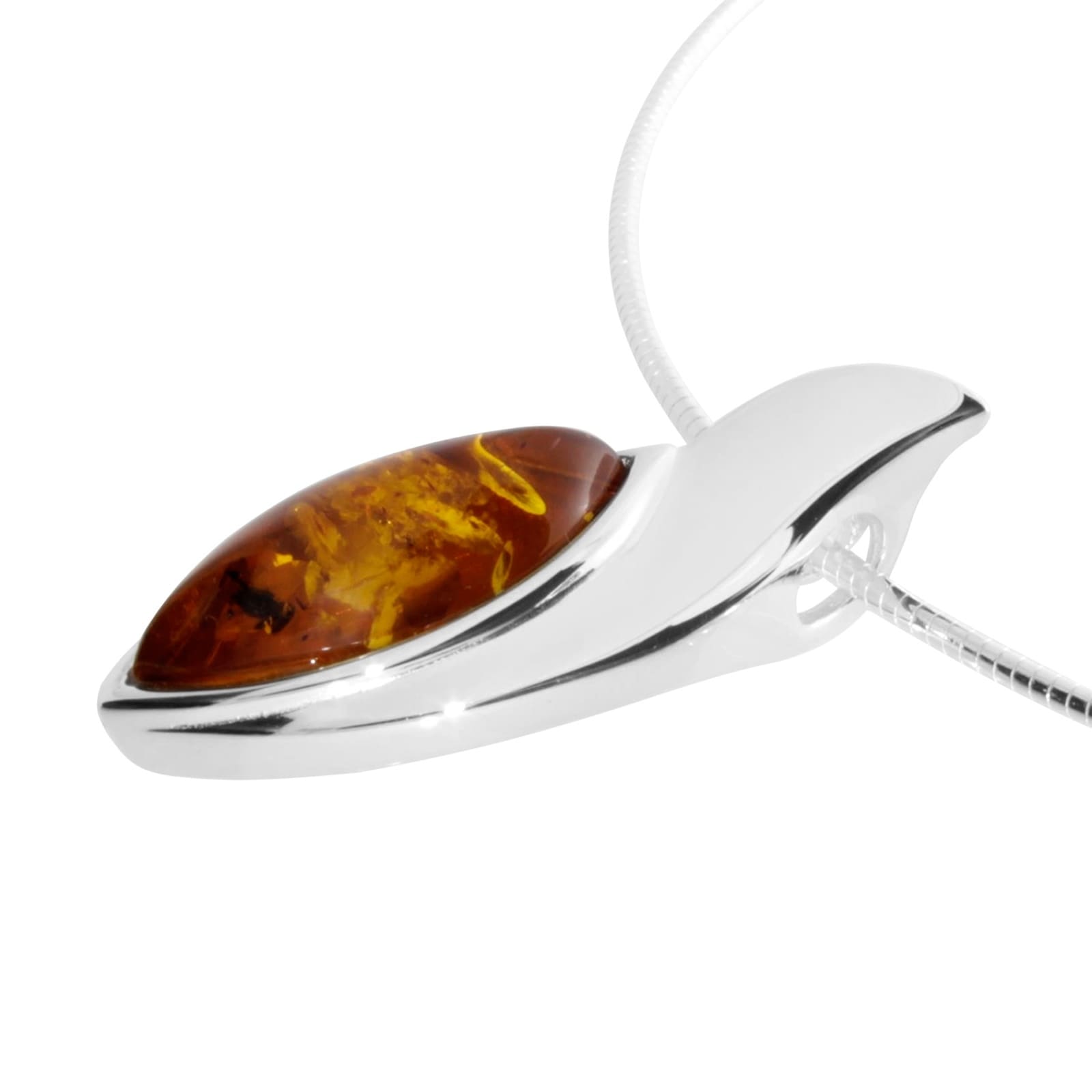 OSTSEE-SCHMUCK Kette mit Anhänger »- Gleiter-Ranva - Silber 925/000 - Bernstein«