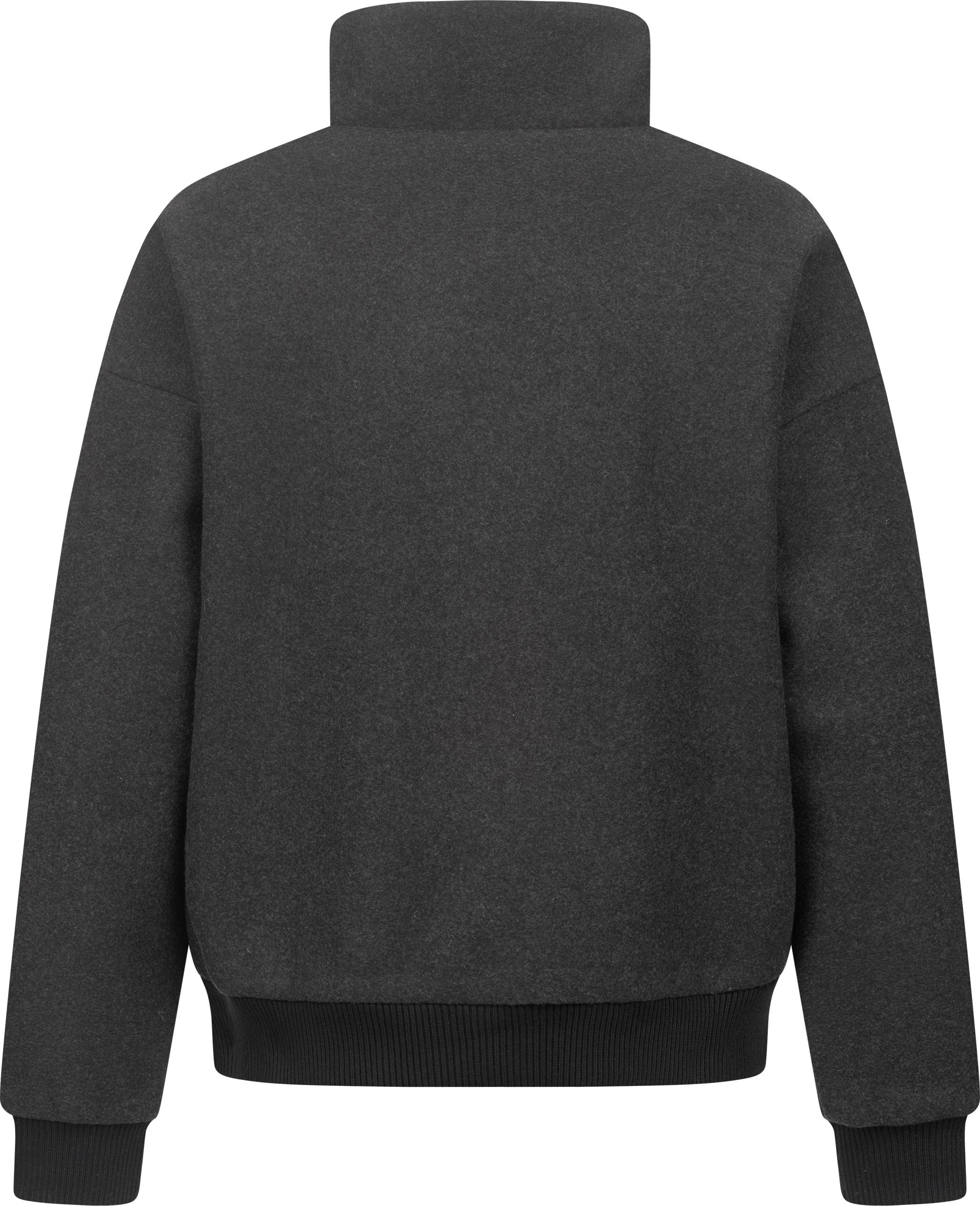 Ragwear Outdoorjacke »Toscia«, ohne Kapuze, angesagte oversized Übergangsjacke in Woll-Optik