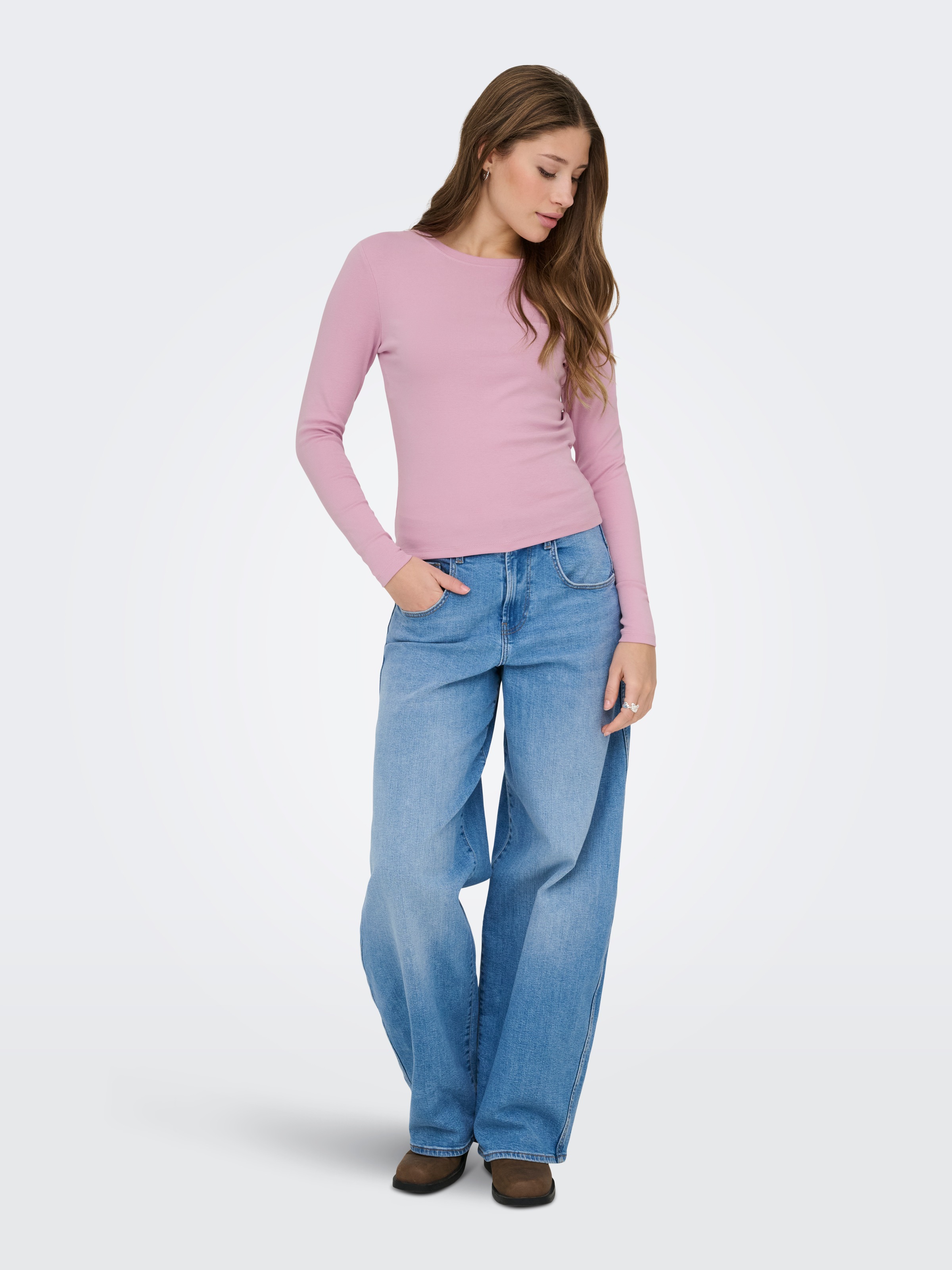 ONLY Langarmshirt »ONLRILEY O-NECK L/S TOP JRS«