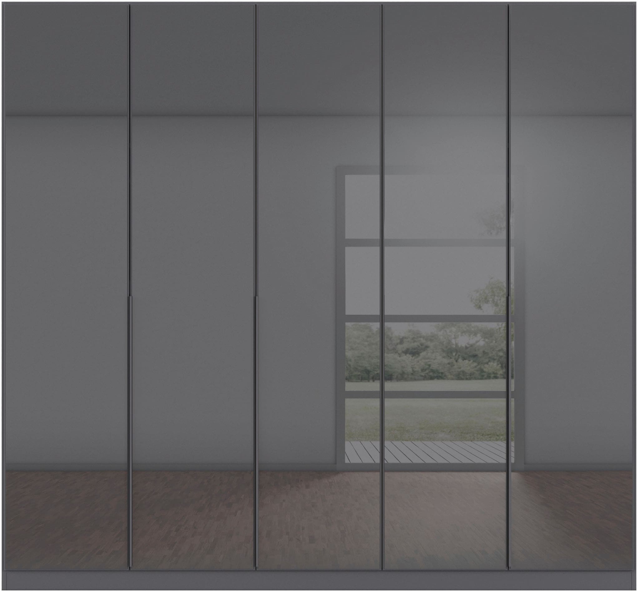 rauch Drehtürenschrank »Kleiderschrank Kleiderschränke Schrank Garderobe AGORDO mit Glasfront«, (in zwei Griff-Farben), durchdachte Innenausstattung, in 6 Breiten und 2 Höhen MADE IN GERMANY