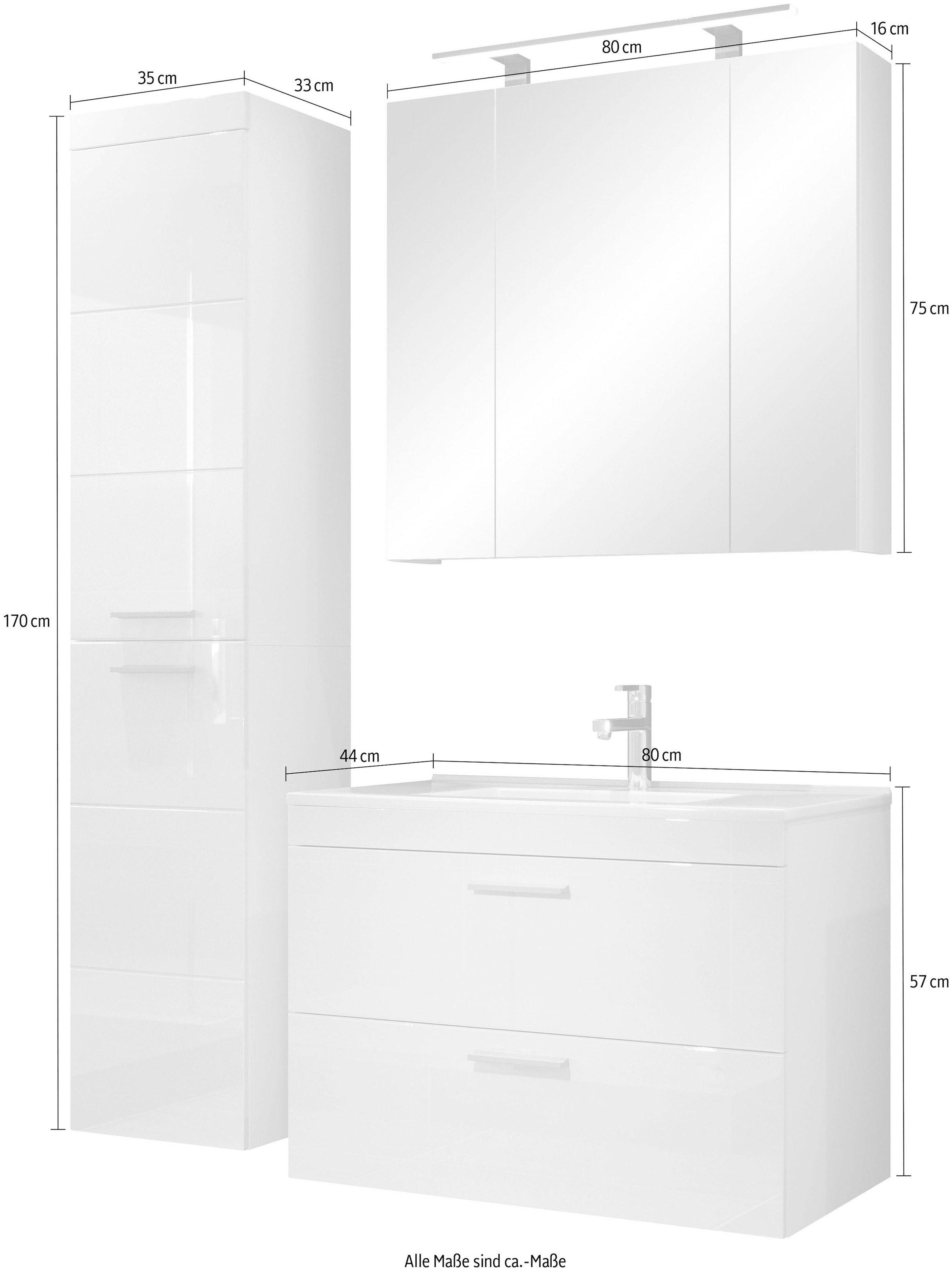 welltime Badezimmer-Set »Dormoletto« 4 Stk. tlg.
