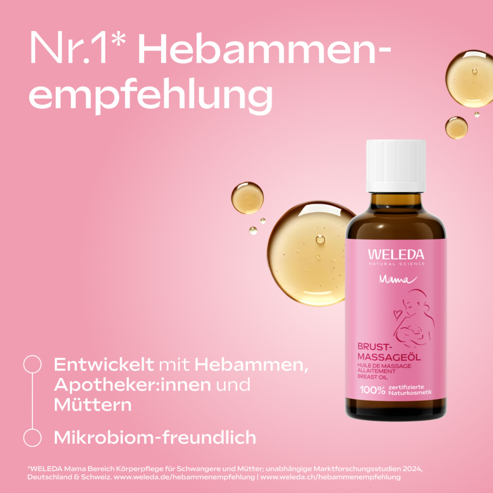 WELEDA Massageöl »BRUST-MASSAGEÖL« entspannt die Brust bei Spannungsgefühlen
