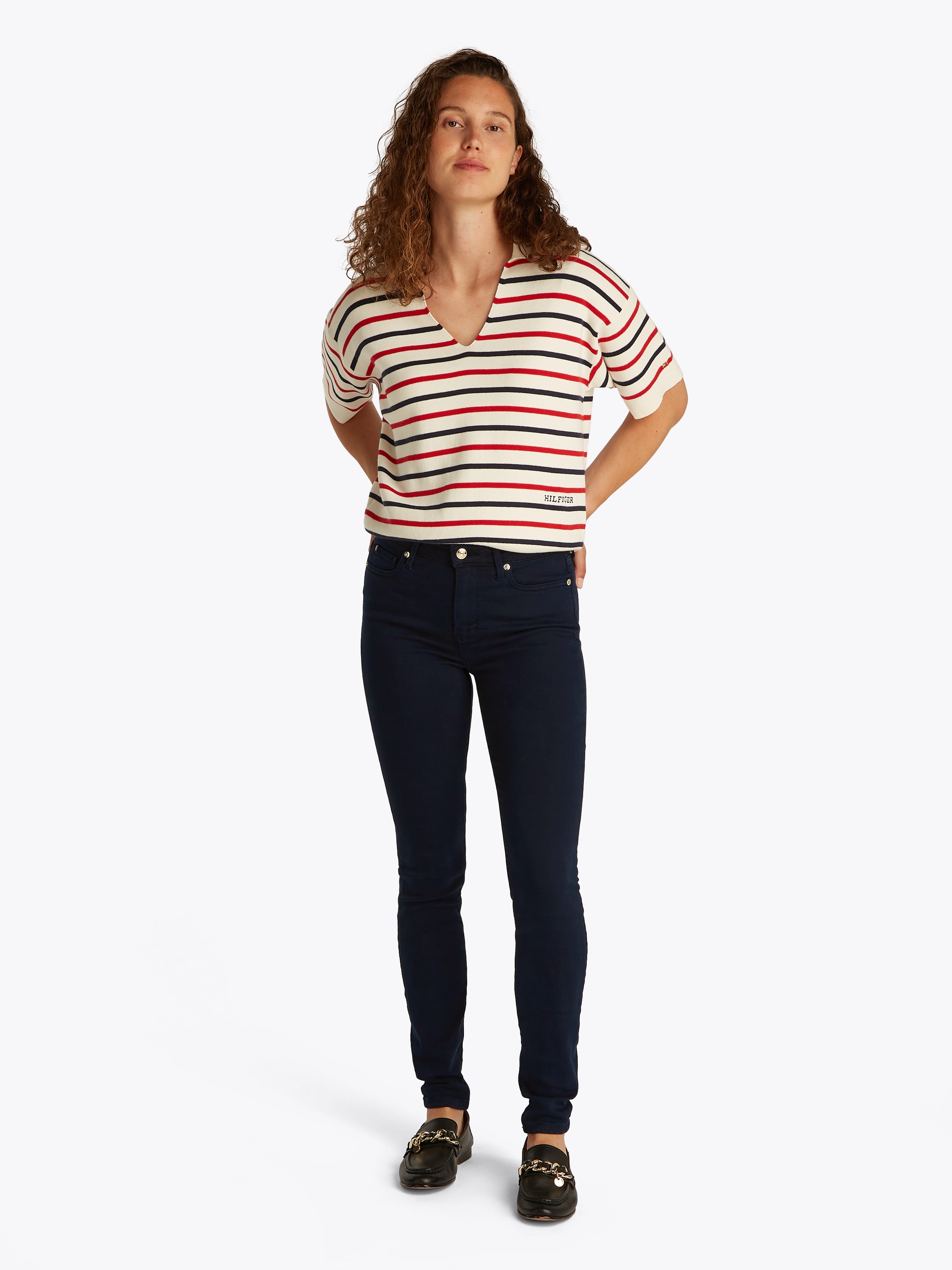 Tommy Hilfiger Skinny-fit-Jeans »COMO Skinny Regular Waist«, mit Logo-Badge, in Knöchellänge