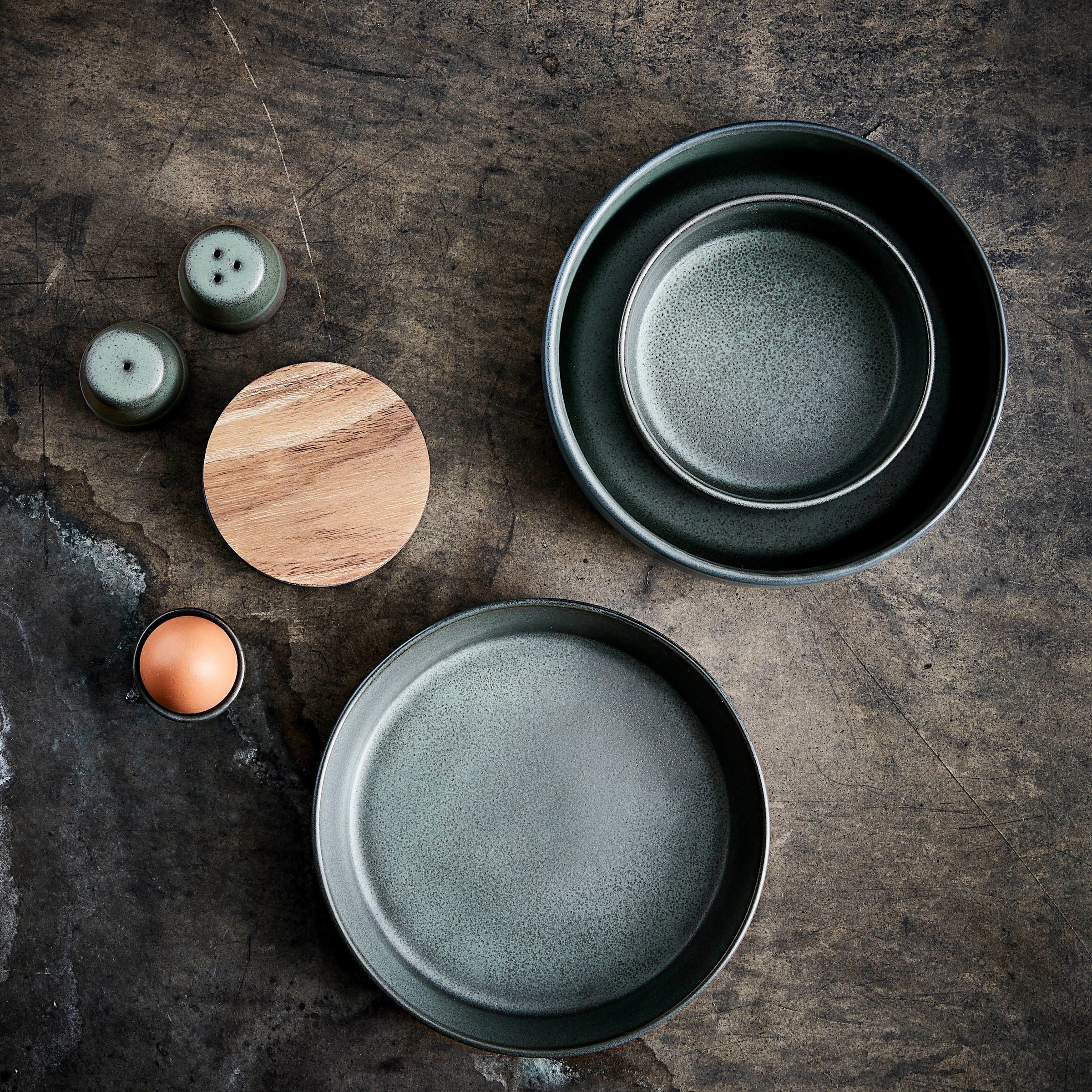 aida RAW "RAW" Teller Set, Steinzeug, Ø 19 cm