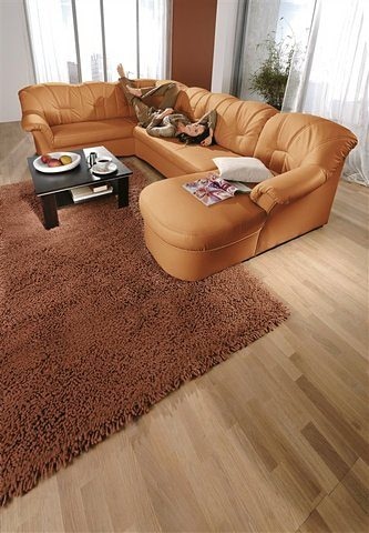 DOMO collection Wohnlandschaft »Papenburg, zeitlose Rückensteppung, elegante Formensprache, U-Form«, in großer Farbvielfalt, wahlweise mit Bettfunktion