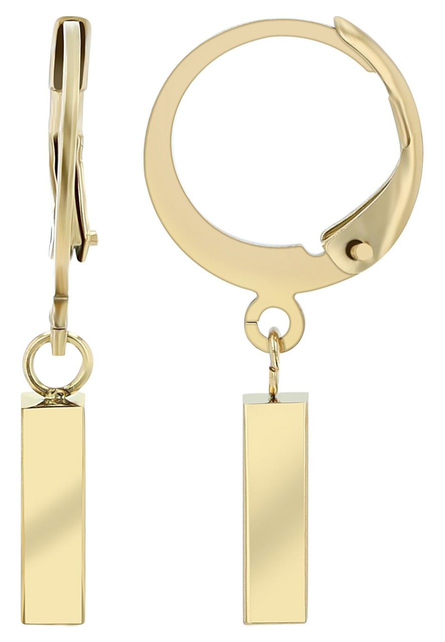 Paar Ohrhänger ADELIA´S "Damen Ohrhänger aus Edelstahl Ø 9 mm", silber, Ohrringe, Damen, Damen, Edelstahl