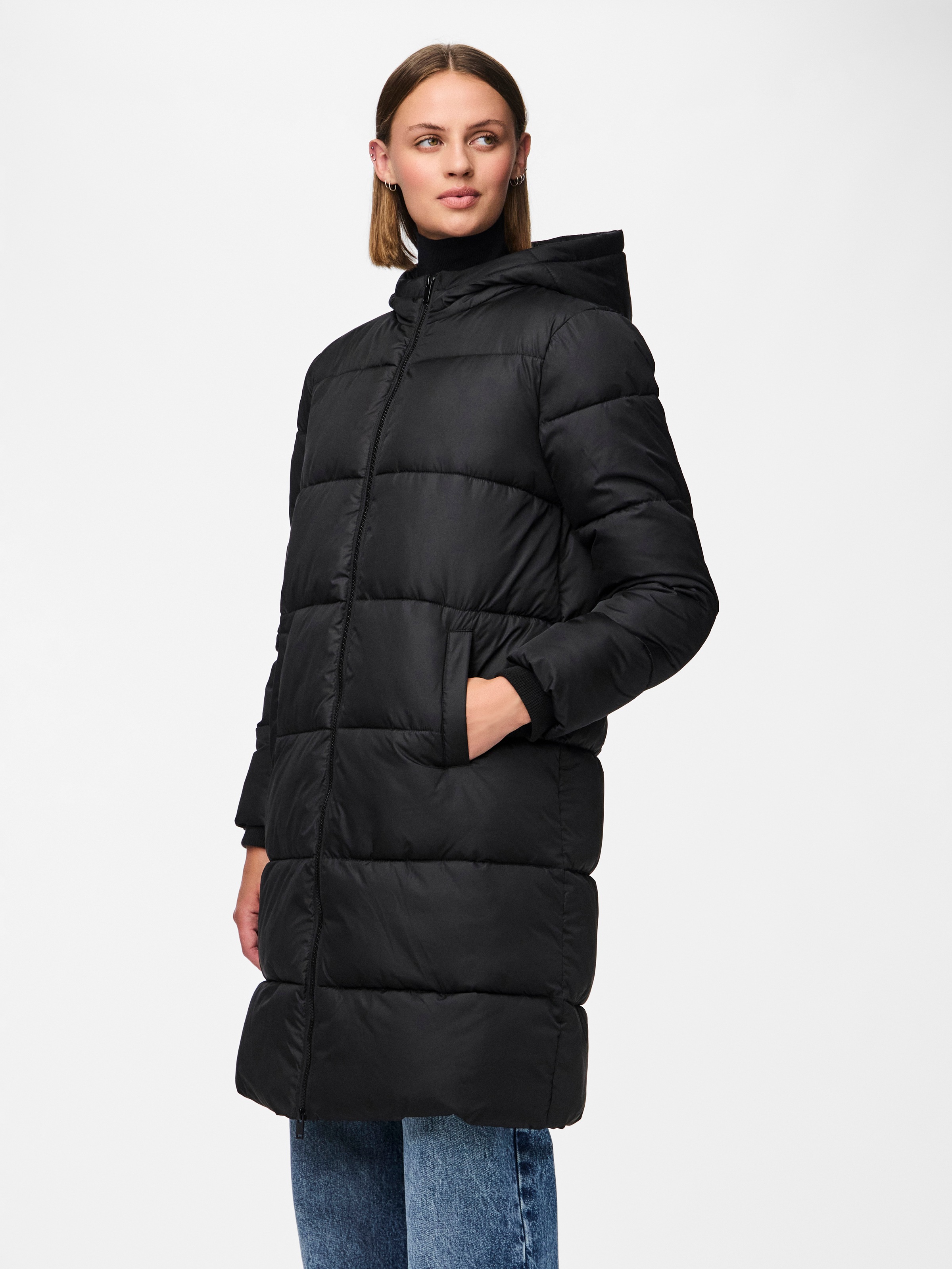 pieces Steppmantel "PCBEE NEW LONG PUFFER JACKET NOOS BC" Kunstfaser günstig online kaufen