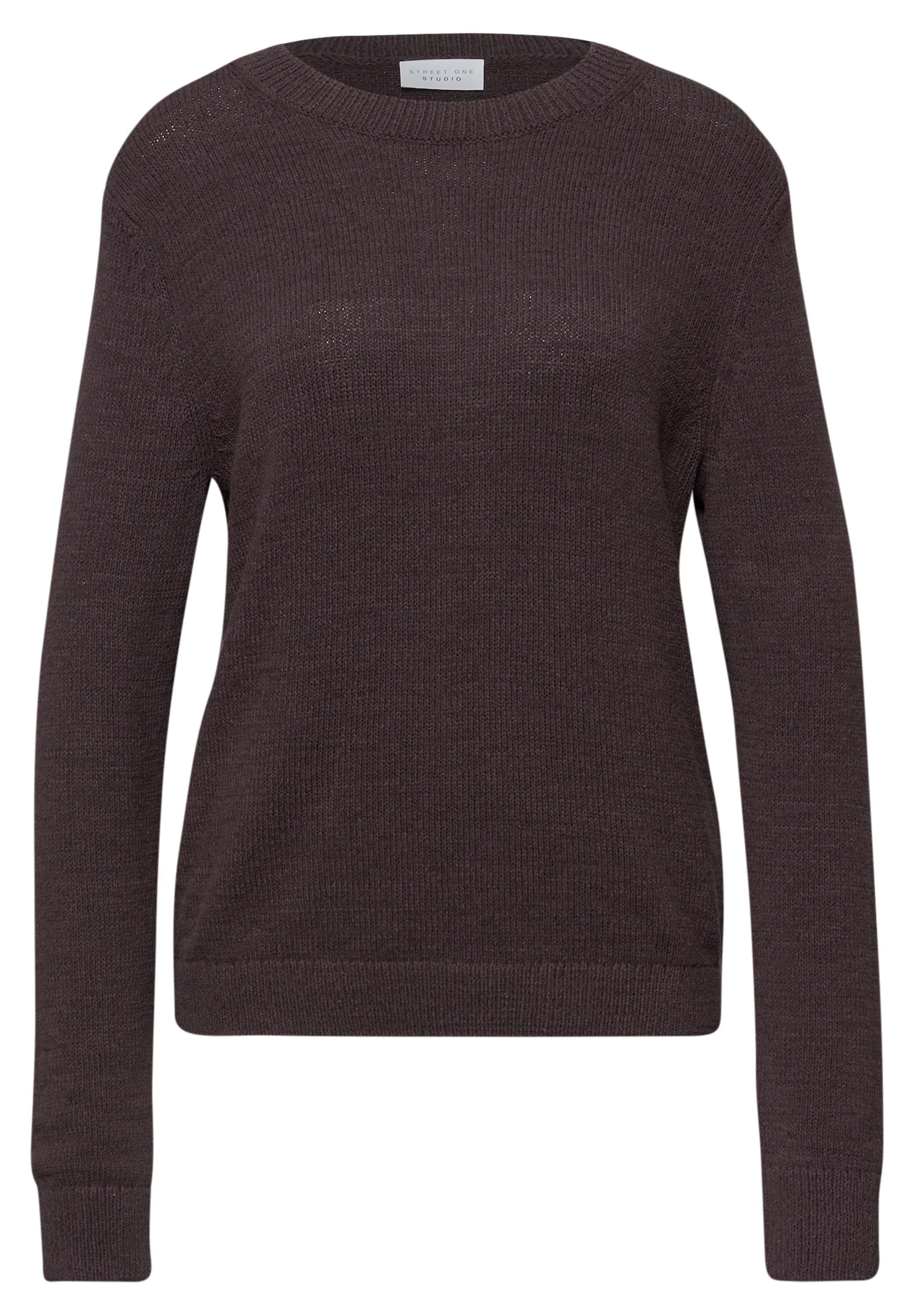STREET ONE STUDIO Rundhalspullover Rundhalsausschnitt