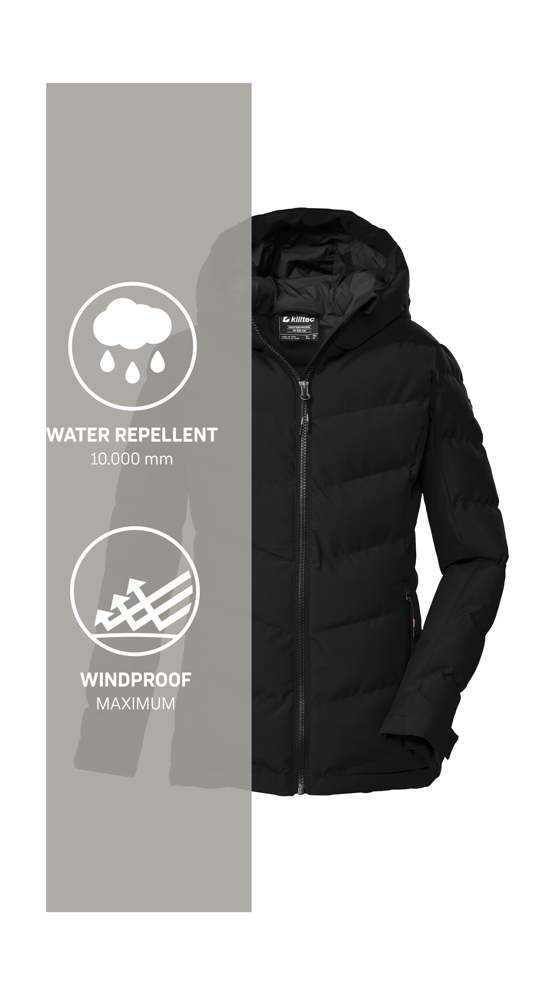Killtec Steppjacke »KOW 220 GRLS QLTD JCKT« Winddichte, wasserabweisende Kinderjacke mit verstellbaren Bündchen