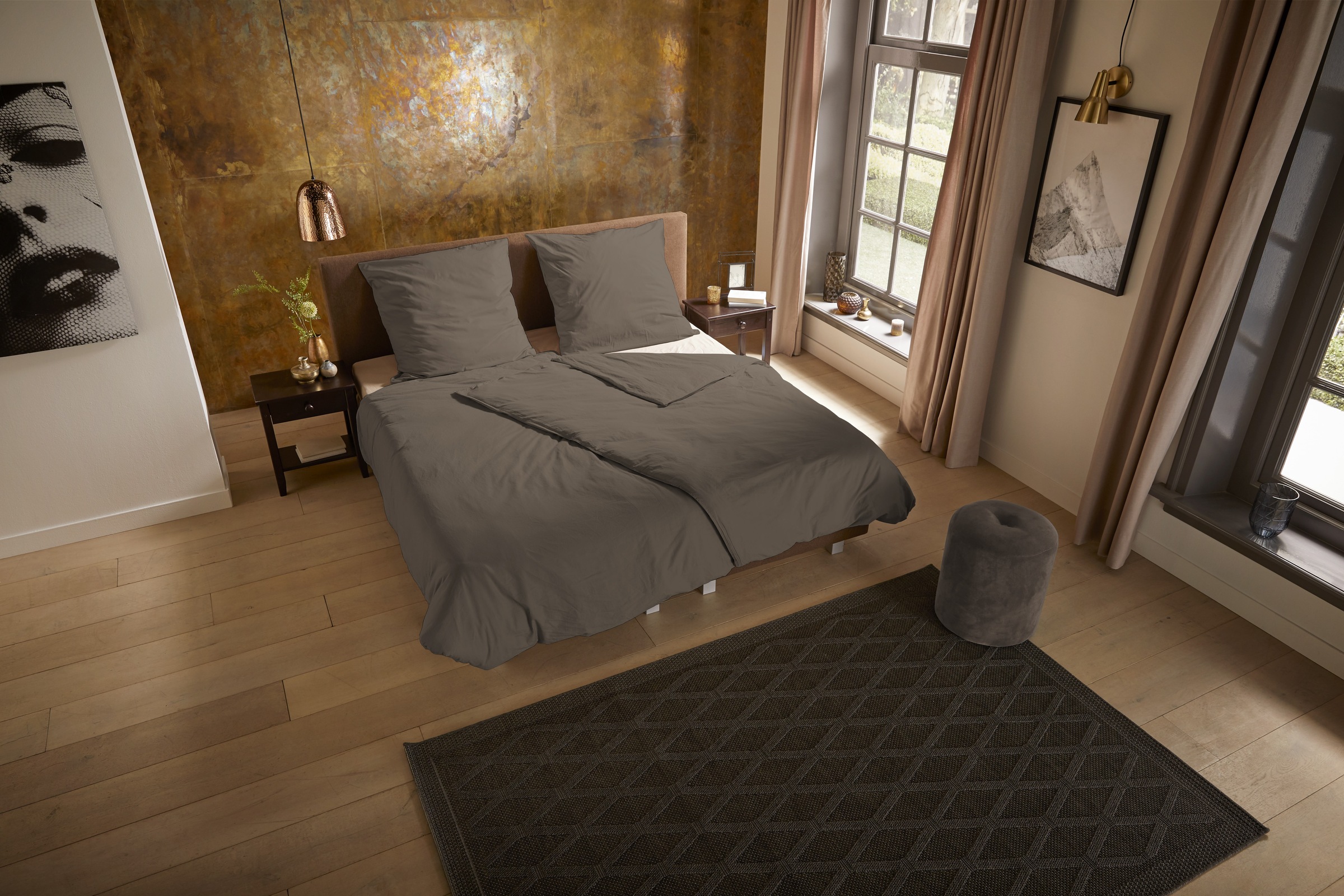 PURE luxury collection Bettwäsche "Pure uni" 3 Stk. Mikrofaser, Pflegeleich günstig online kaufen