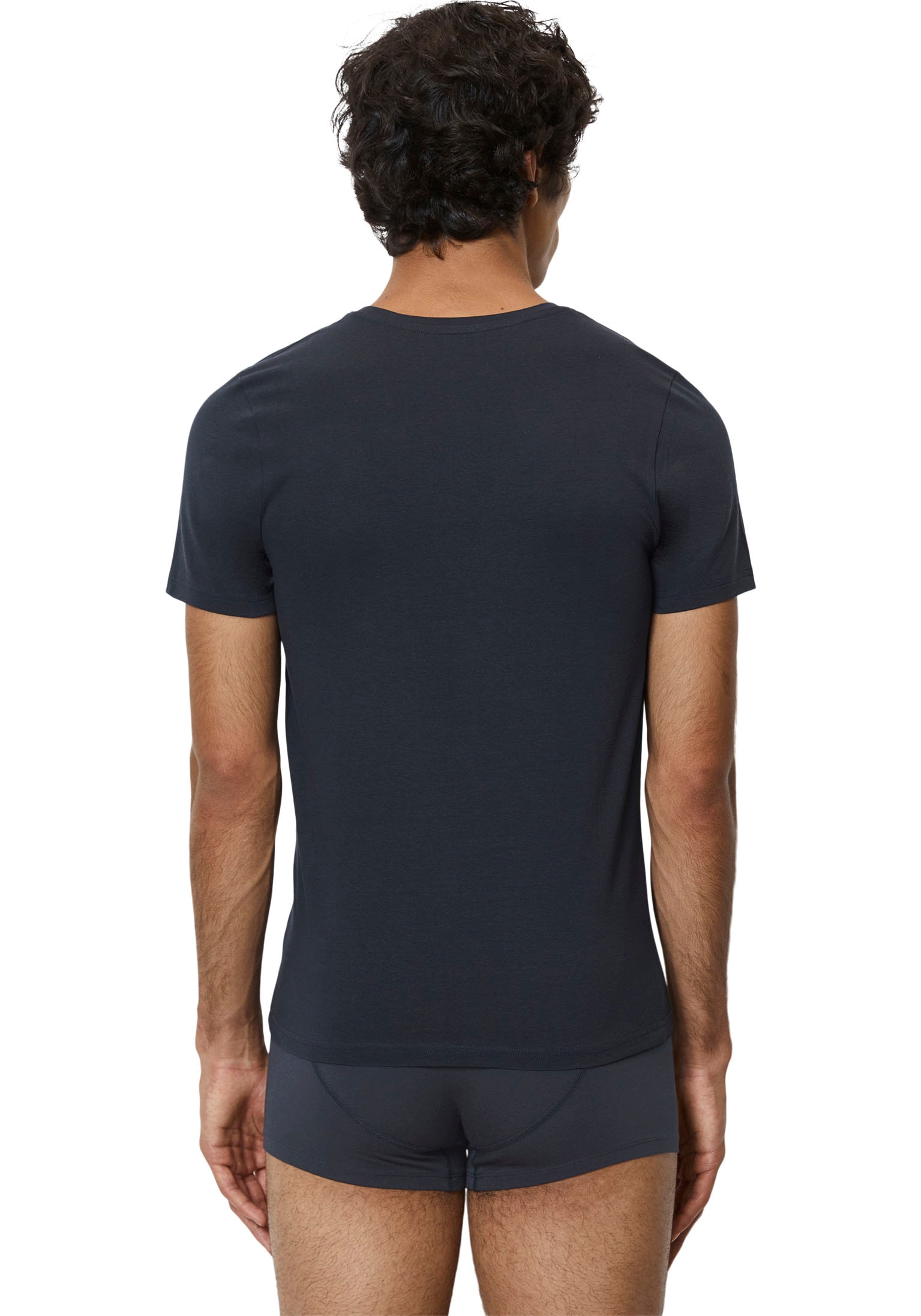 Marc O'Polo T-Shirt »Essentials«, (2er Pack), mit dezentem Markenlogo