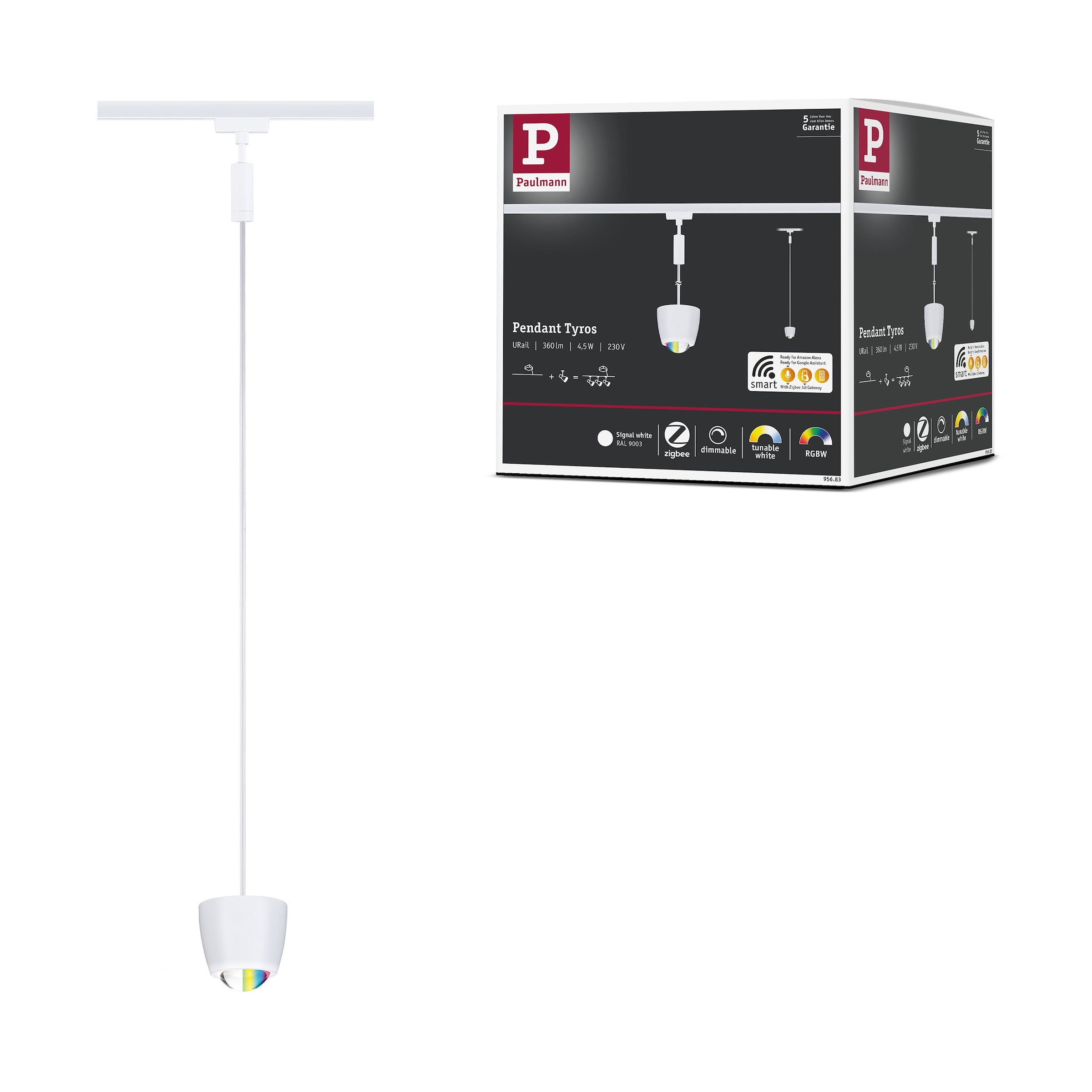 Paulmann Schienensystem-Leuchten »Tyros 200lm 4,5W RGBW+ dimmbar 230V« LED-Modul 1 Stk. Tageslichtweiß Smart Home