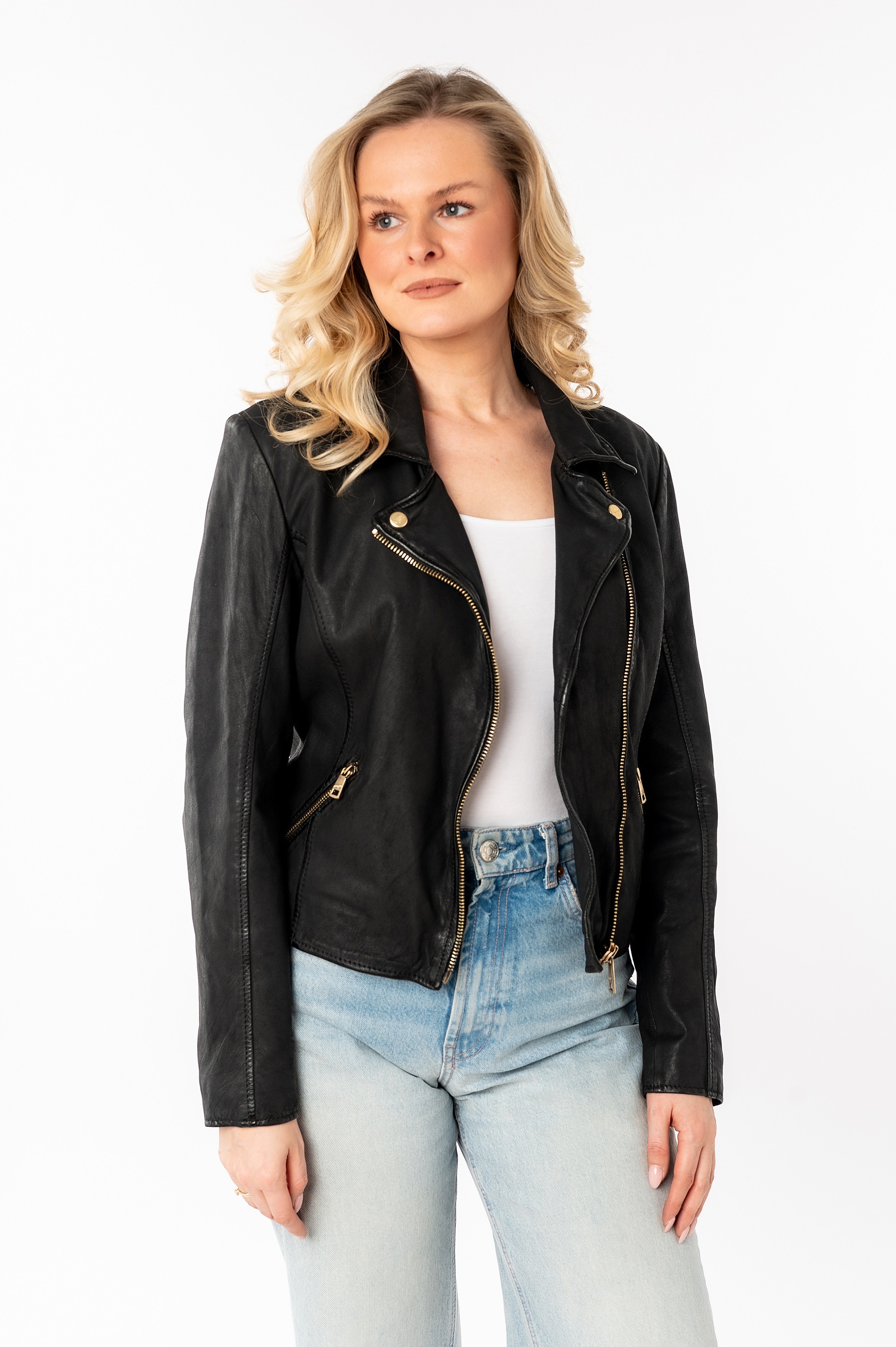 Mauritius Lederjacke »MWInessa«, mit Reverskragen