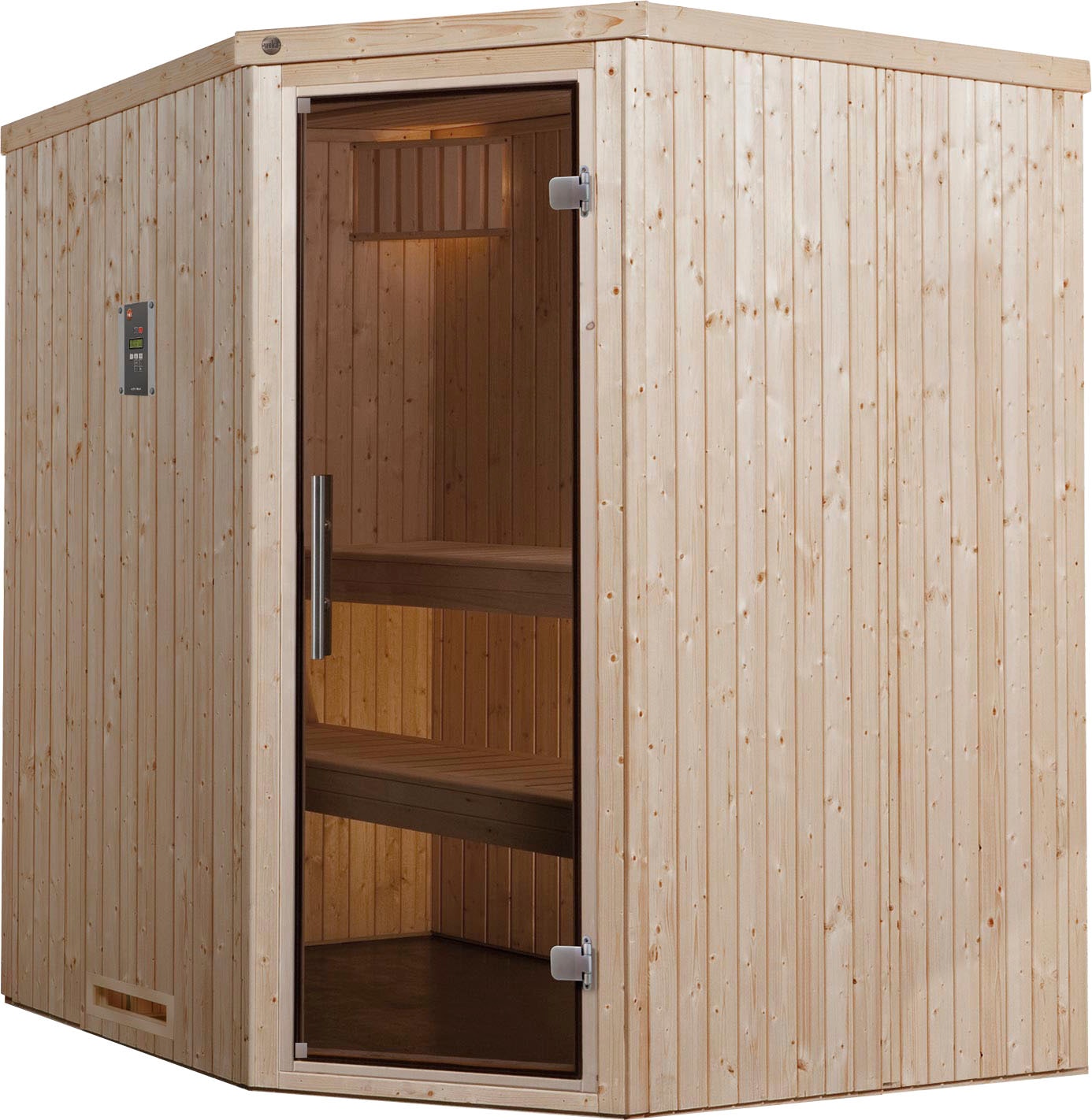 weka Sauna "Varberg" Set, 7,5 kW-Ofen mit digitaler Steuerung