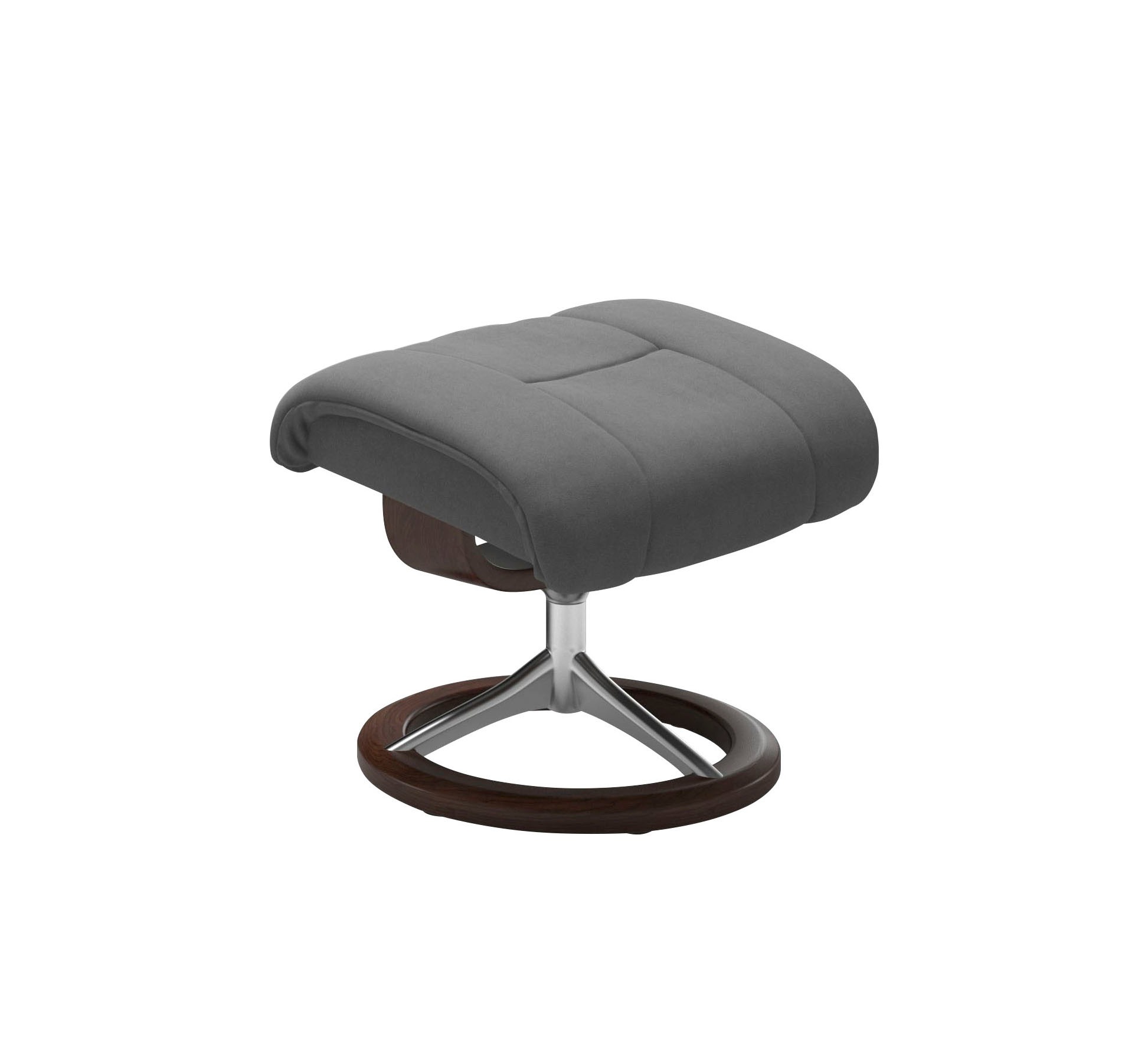 Stressless® Relaxsessel »Reno«, (Set, Relaxsessel mit Hocker), mit Hocker, mit Signature Base, Größe S, M & L, Gestell Braun