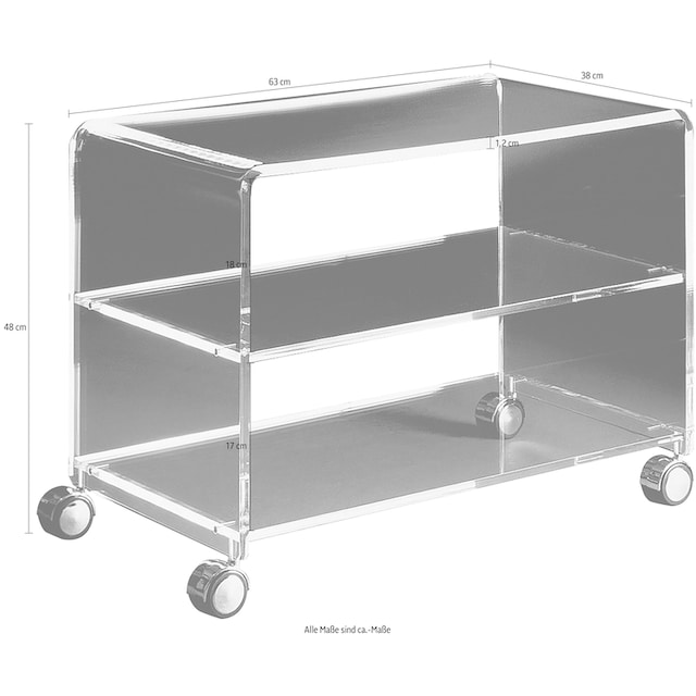 Places of Style Media-Board »Remus«, aus Acrylglas mit 2 Ablagen bestellen  | BAUR