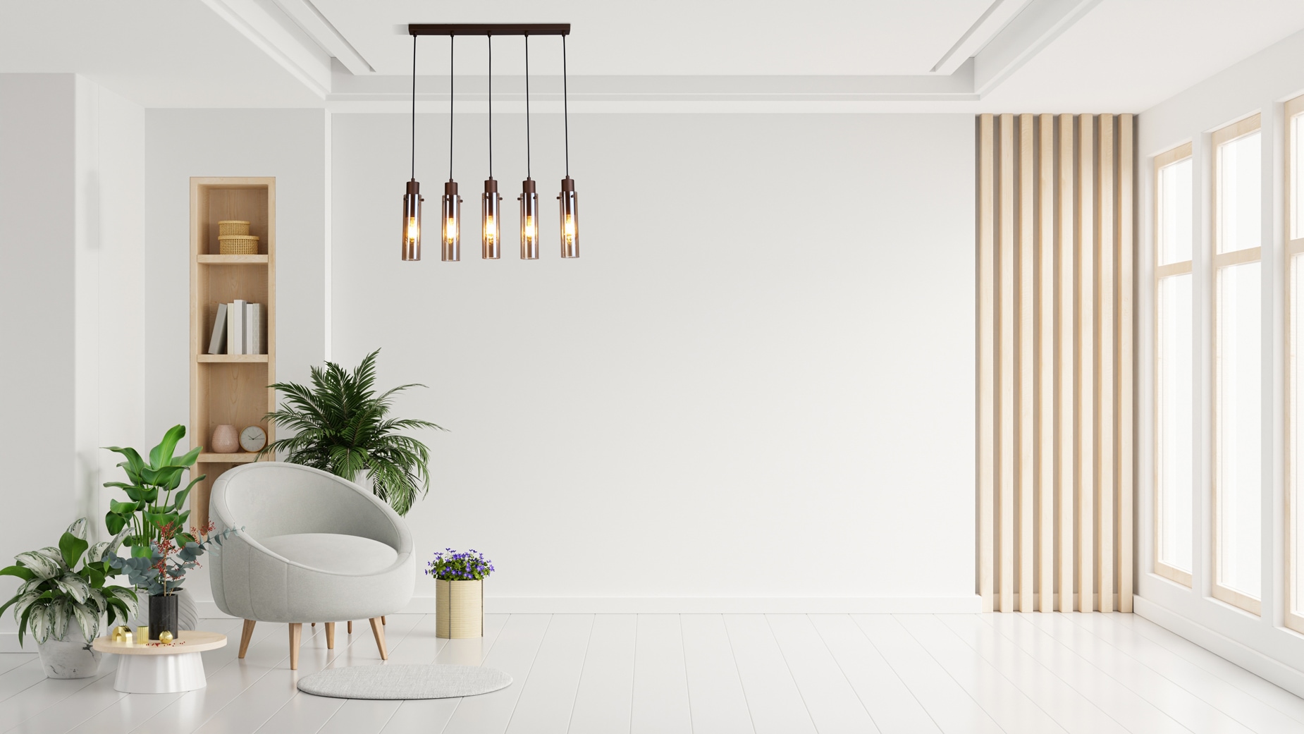 Searchlight Hängeleuchte »Sweden II 5Lt Bar Pendant - Mocha Metal & Amber Glass« E27 1 Stk.