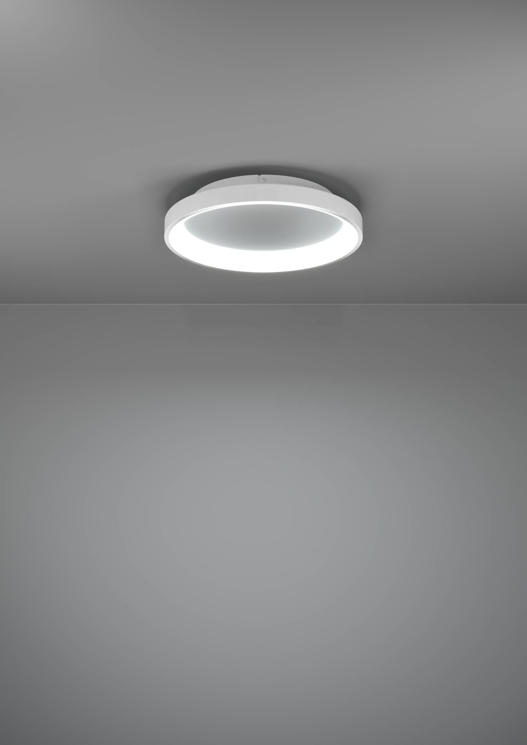 EGLO Deckenleuchte »Loretello Deckenlampe, Wohnzimmerlampe, Metall und Kunststoff, Lampe« LED-Modul 1 Stk. Kaltweiß | Neutralweiß | Warmweiß Wand-/Deckenleuchte - H7,5 x Ø35 cm - weiß - 12W inkl.
