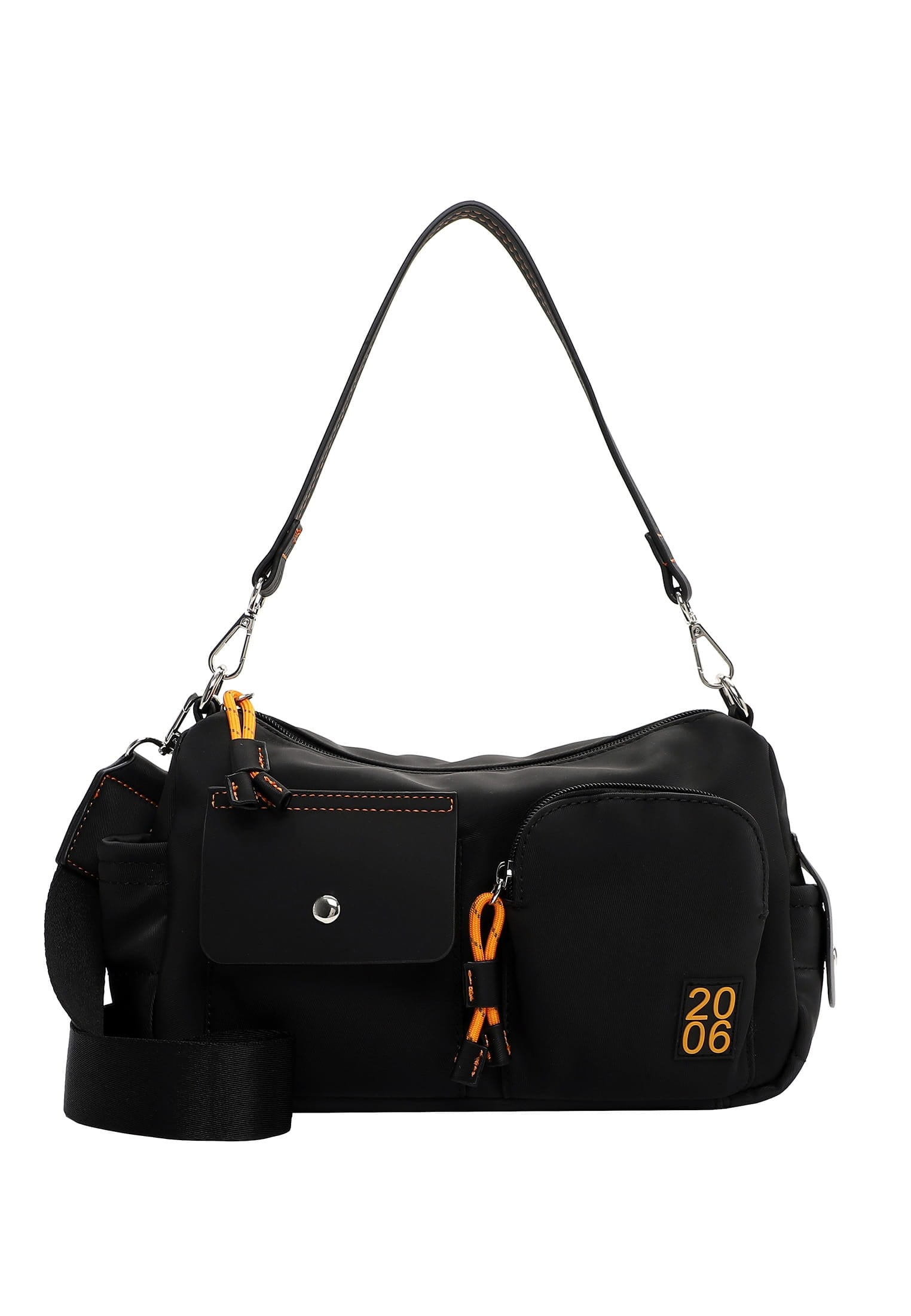 Beuteltasche EMILY & NOAH "Beutel E&N Joeline", Damen, Gr. B/H/T: 27cm x 18cm x 10cm 0, schwarz (schwarz 100), Polyurethan, Taschen Beuteltasche