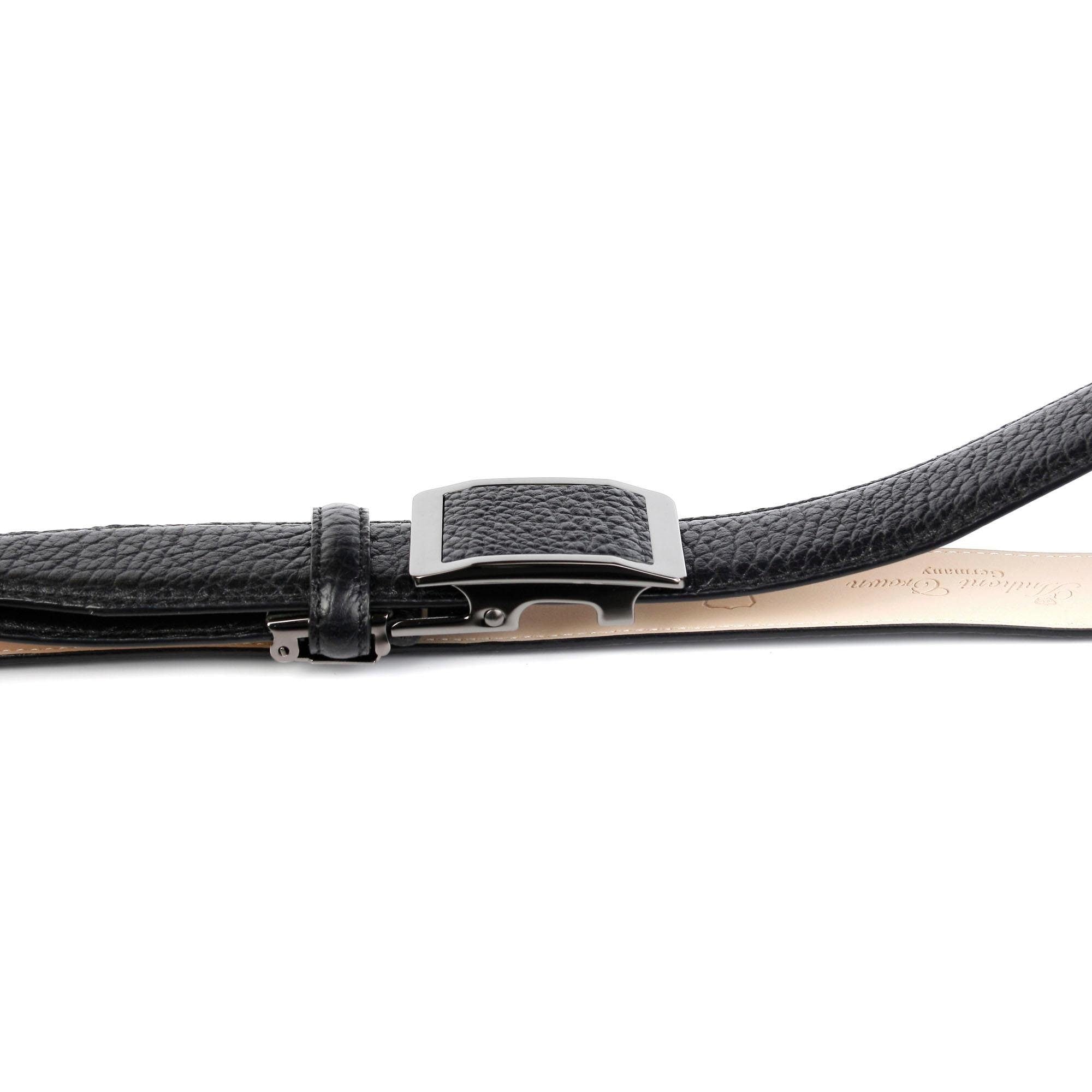 Crown BAUR schwarzer kaufen Gürtelschließe glänzender Ledergürtel, mit Anthoni |