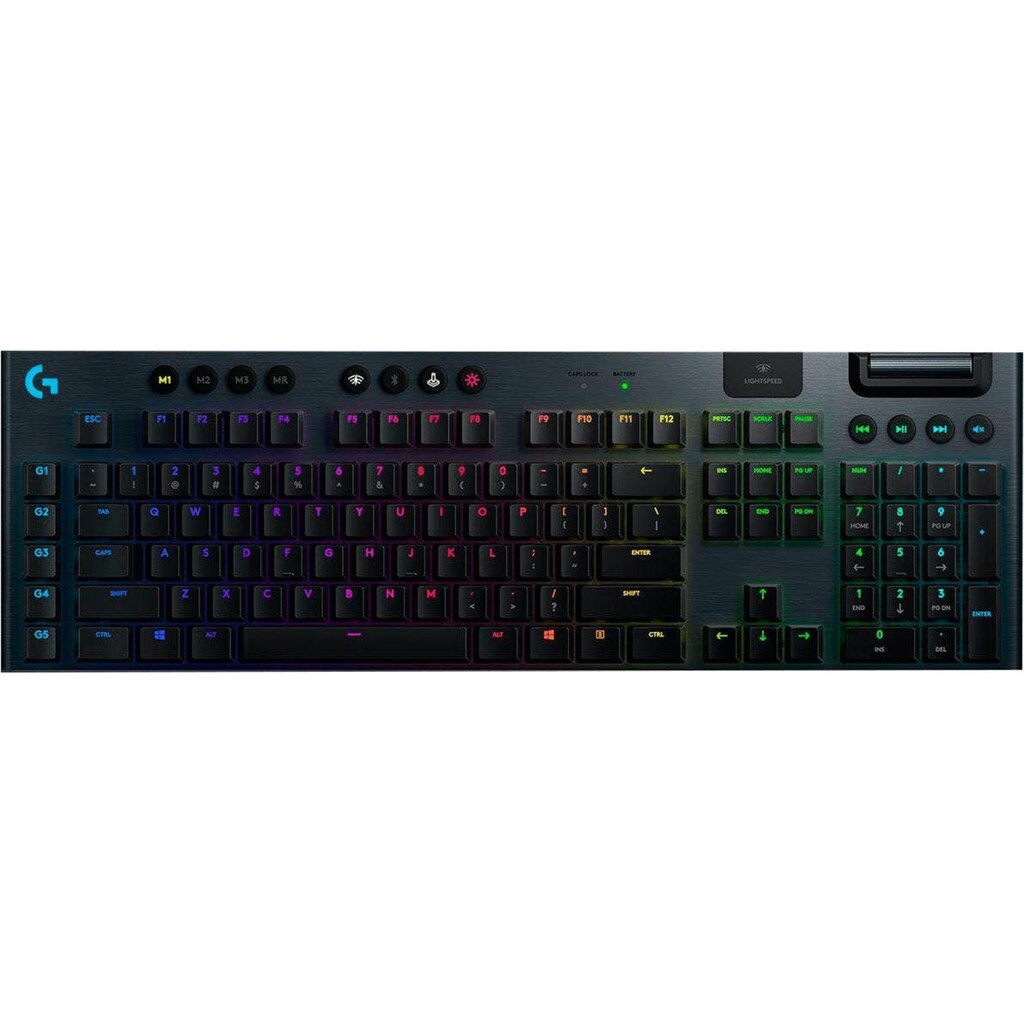 Logitech G Gaming-Tastatur »G915 LIGHTSPEED Wireless Clicky«, (programmierbare G-Tasten-Multimedia-Tasten)