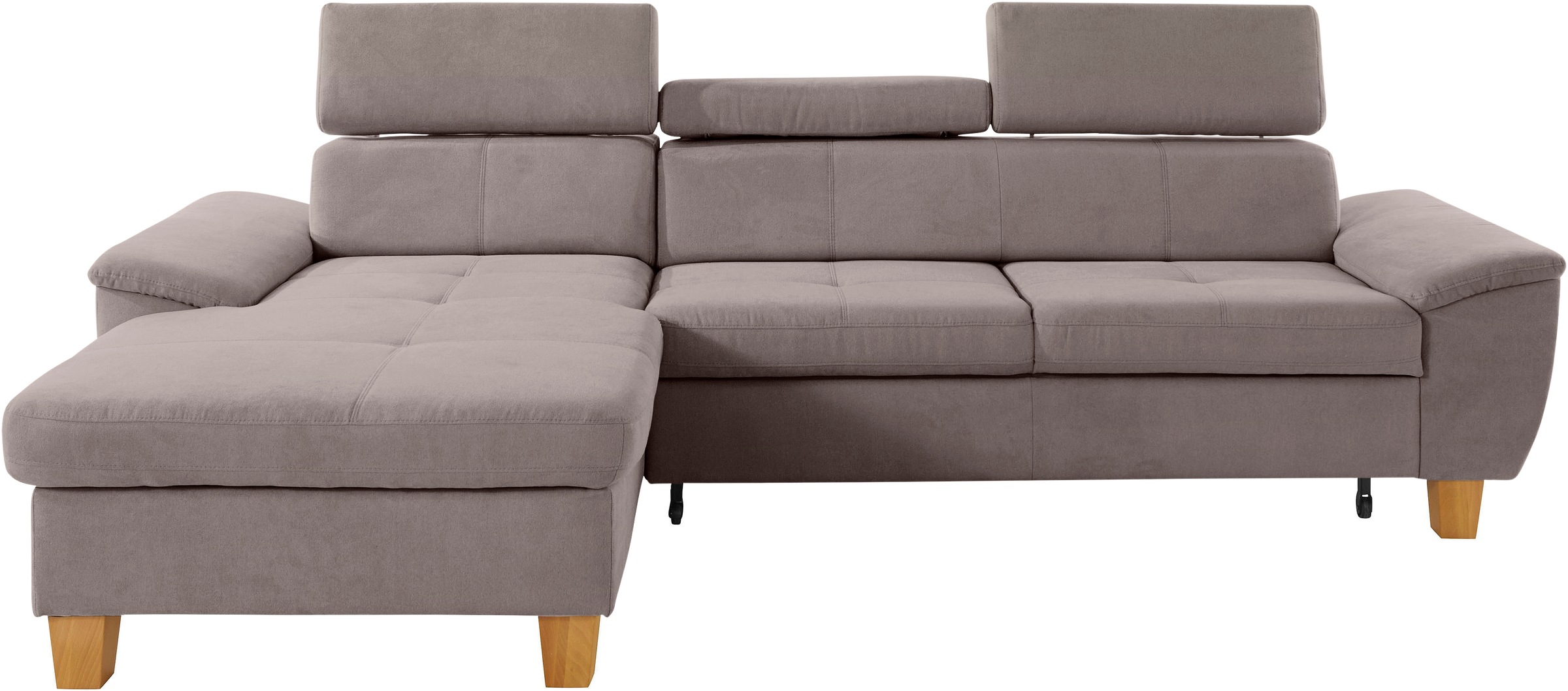 exxpo - sofa fashion Ecksofa »Enya, aufwendige Detailverarbeitung, hoher Sitzkomfort, bequem, L-Form«, inkl. Kopfteilverstellung, wahlweise mit Bettfunktion und Bettkasten