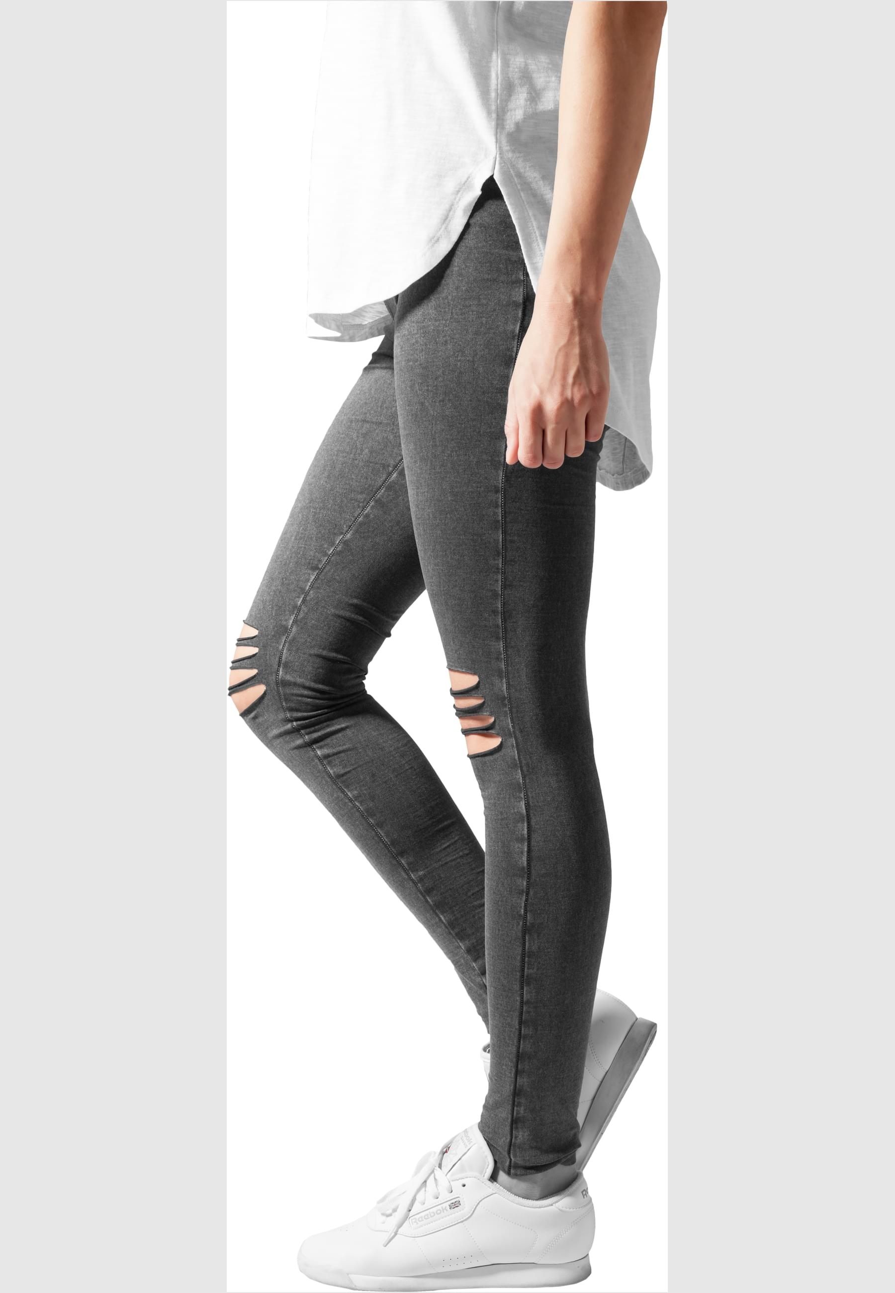 URBAN CLASSICS Leggings »Urban Classics Damen Ladies Cutted Knee Leggings«, (1 tlg.)