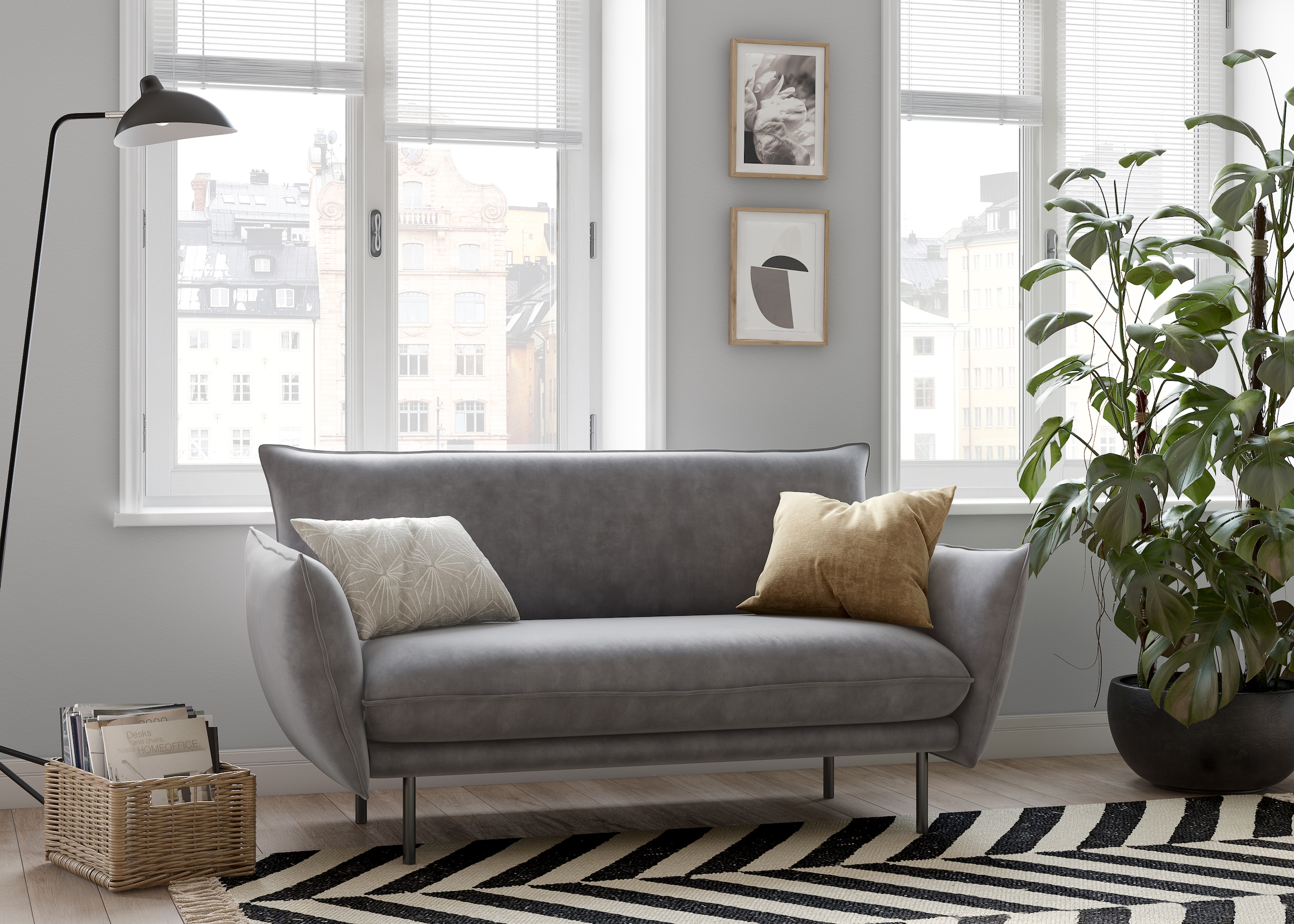 OTTO home 2-Sitzer "Stine" Besonderes Design durch Kissenoptik und Keder, b günstig online kaufen