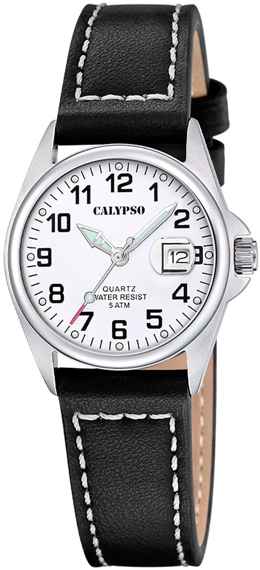 CALYPSO WATCHES Quarzuhr »Basic«, Armbanduhr, Damenuhr, Lederarmband, analog, Tag