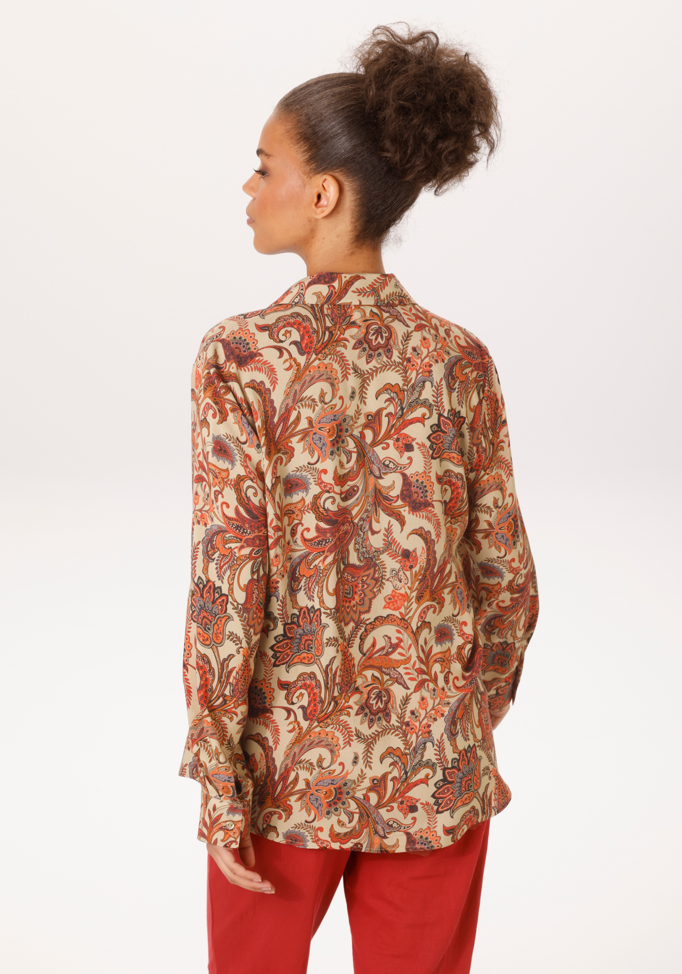 Aniston CASUAL Hemdbluse mit fantasievollem Blumendruck- jedes Teil ein Uni günstig online kaufen