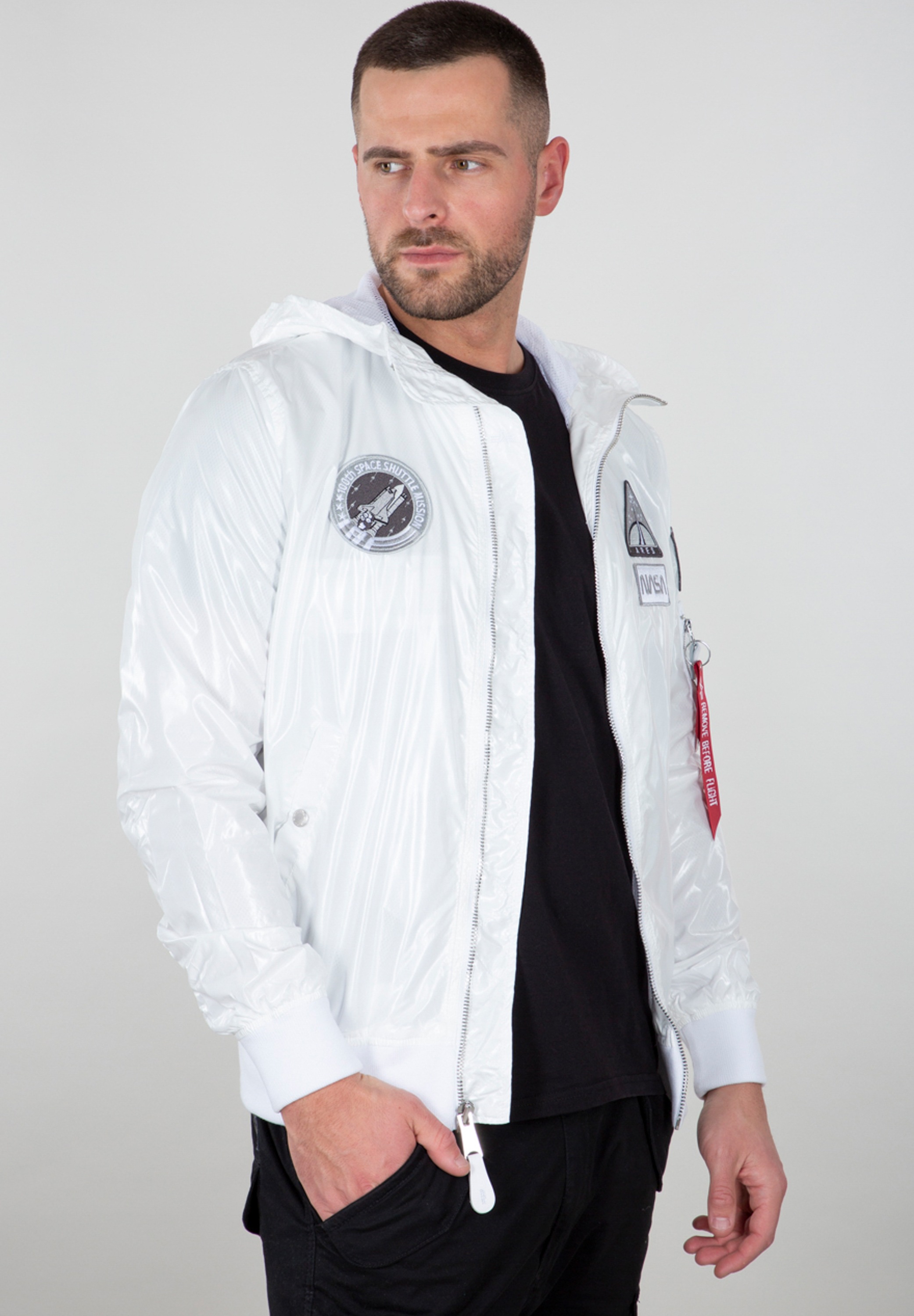 Alpha Industries Bomberjacke "MA-1 LW Hooded NASA" günstig online kaufen