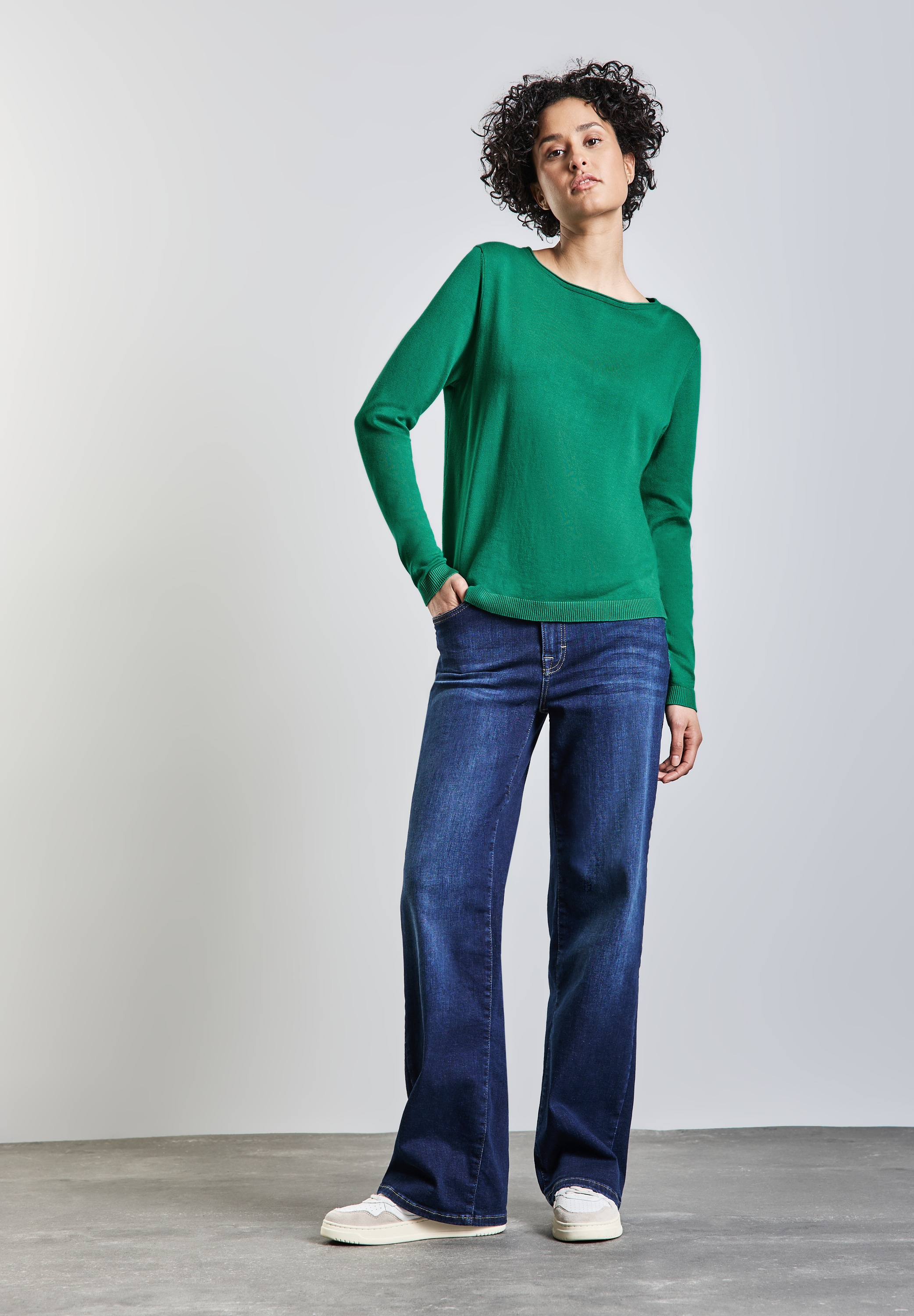 STREET ONE Strickpullover, mit U-Boot-Ausschnitt