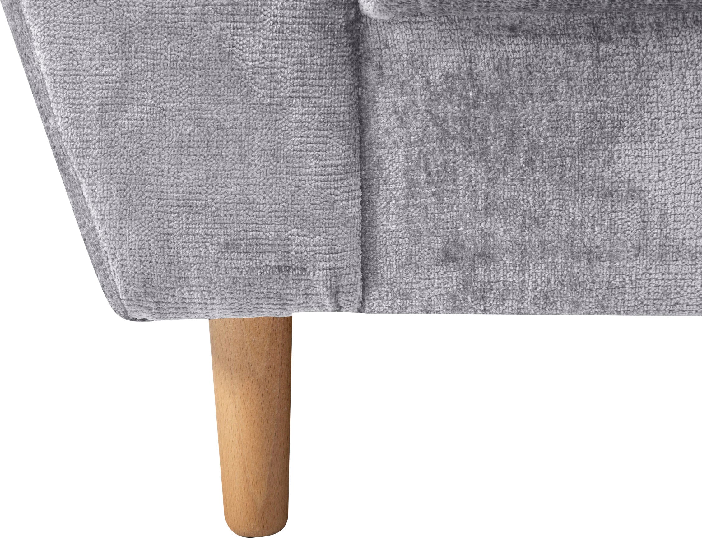 COLLECTION AB Ecksofa »Reims L-Form«, Ottomane beidseitig montierbar, inkl. Bettfunktion und Hocker