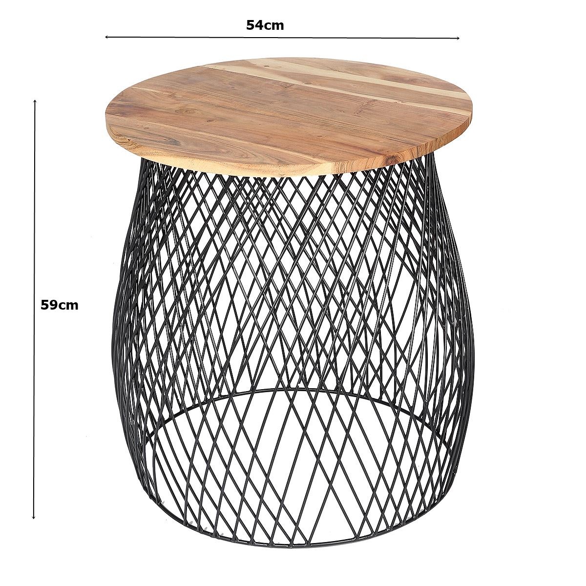 Ambiente Haus Beistelltisch »Urban rundes Beistelltisch käfig -H 50cm« 1 Stk. tlg.