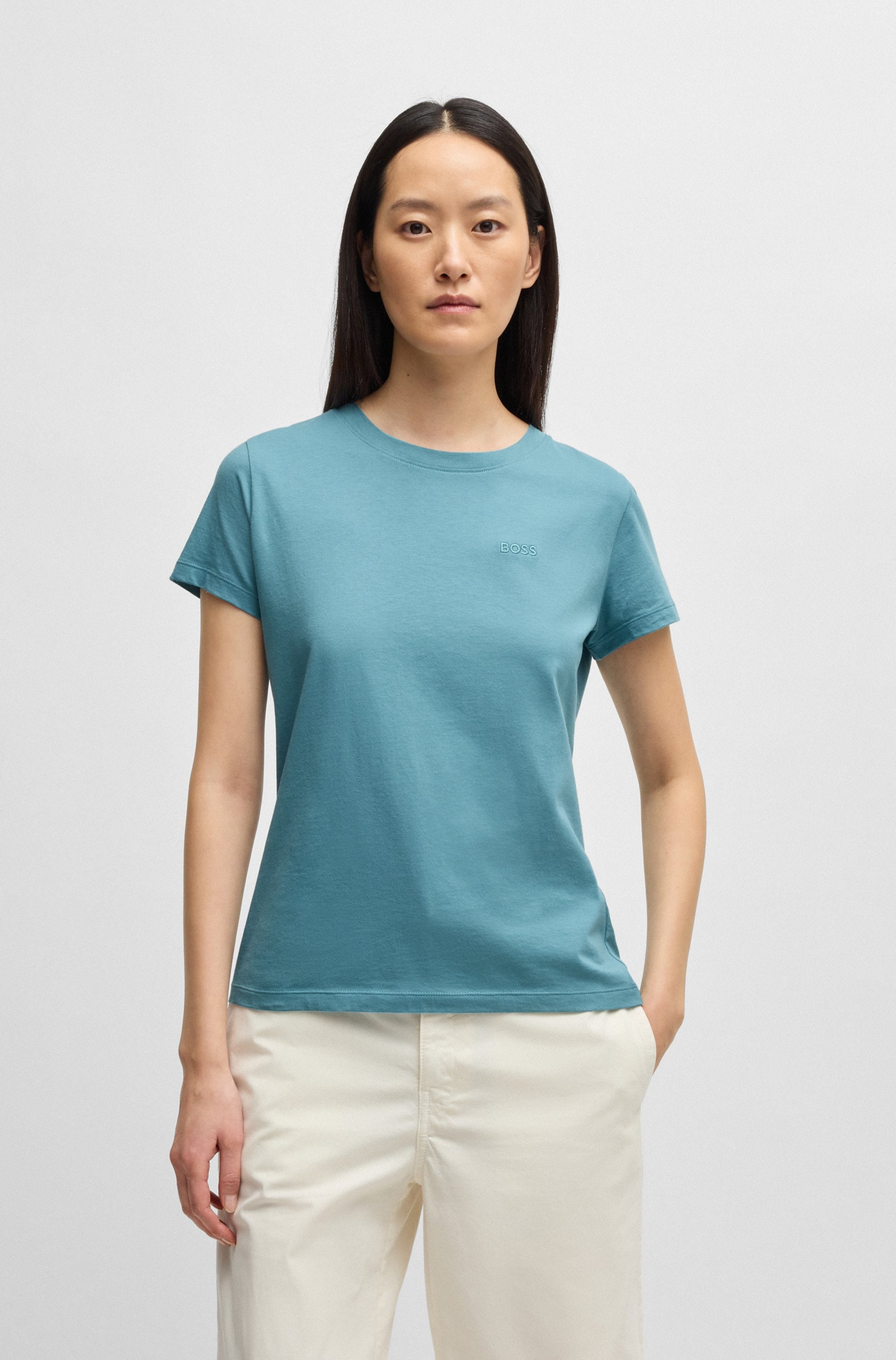 BOSS ORANGE T-Shirt "Esogo MA Premium Damenmode", mit BOSS Logostickerei günstig online kaufen