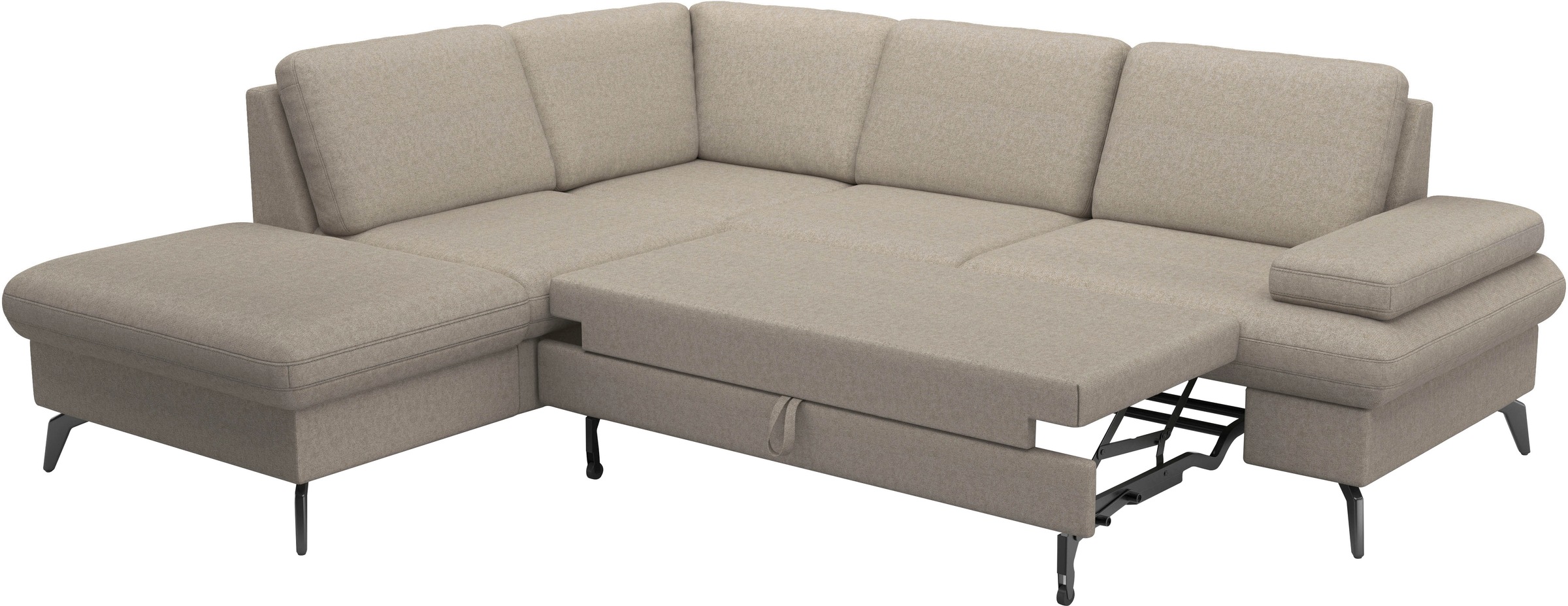sit&more Ecksofa »Morris Jubi L-Form«, inkl. Armteilfunktion und 1 Zierkissen, wahlweise mit Bettfunktion