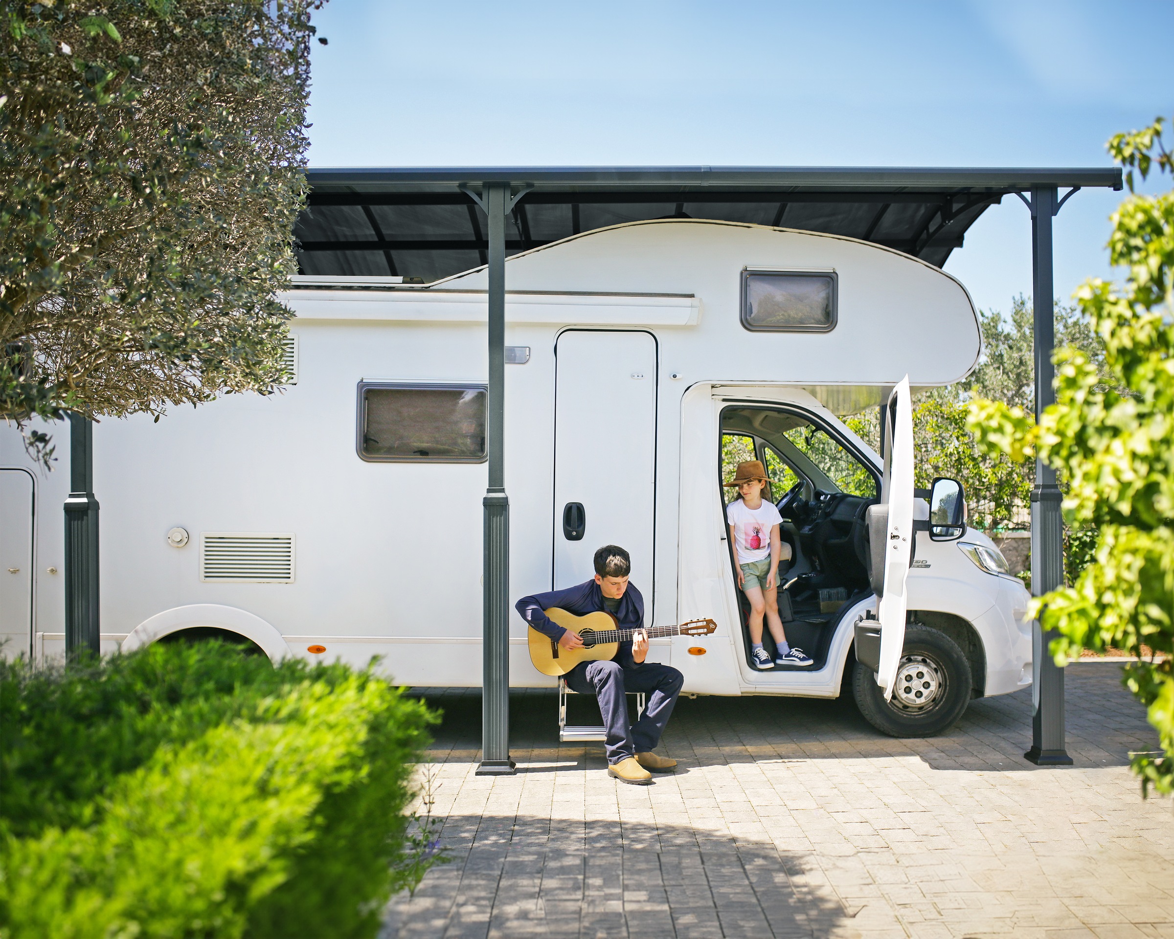 Palram - Canopia Einzelcarport »Alpine«, Aluminium, 319 cm, Anthrazit, wartungsfrei