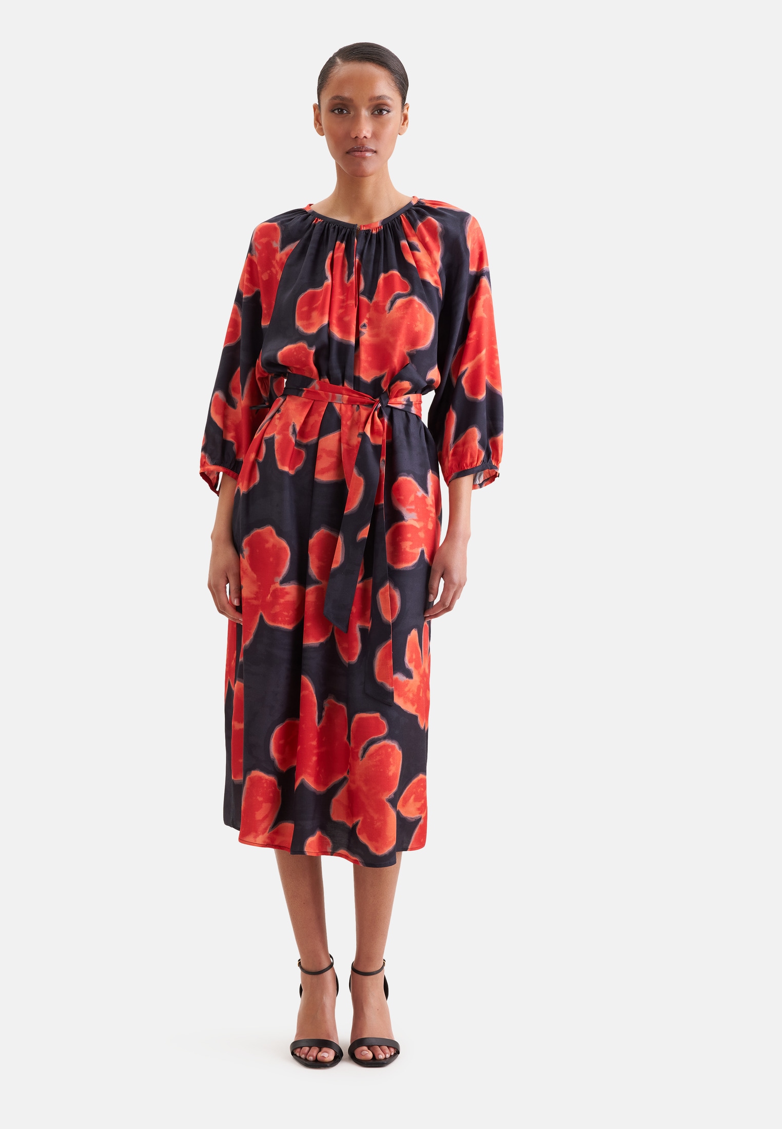 seidensticker Sommerkleid 3/4 Rundhals Druck