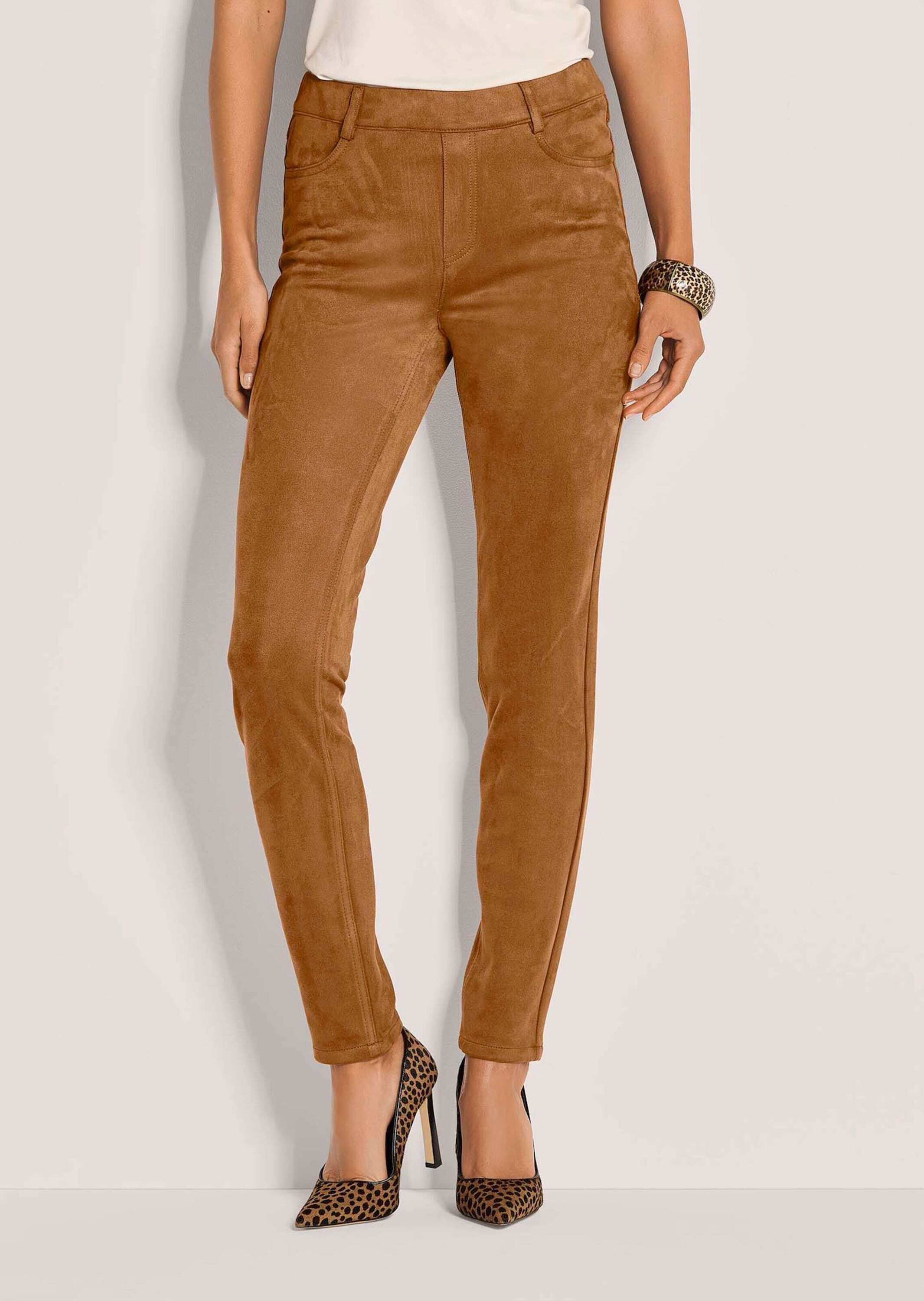 Thumbnail - MADELEINE Stoffhose "Jeggings Slim Fit Hose in Veloursleder-Optik"