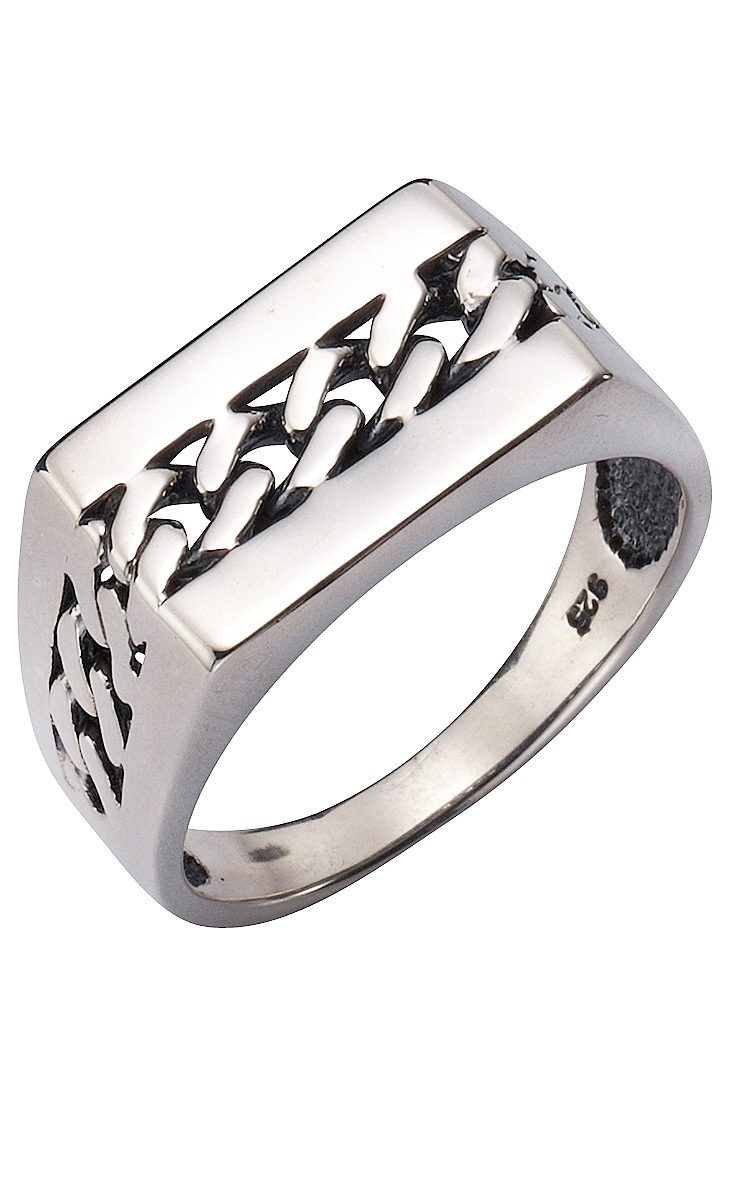 Fingerring »Schmuck Geschenk Silber 925 Silberring Panzerkette«