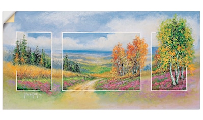 Wandbild »Frühlling Triptychon«, Vier Jahreszeiten, (1 St.)