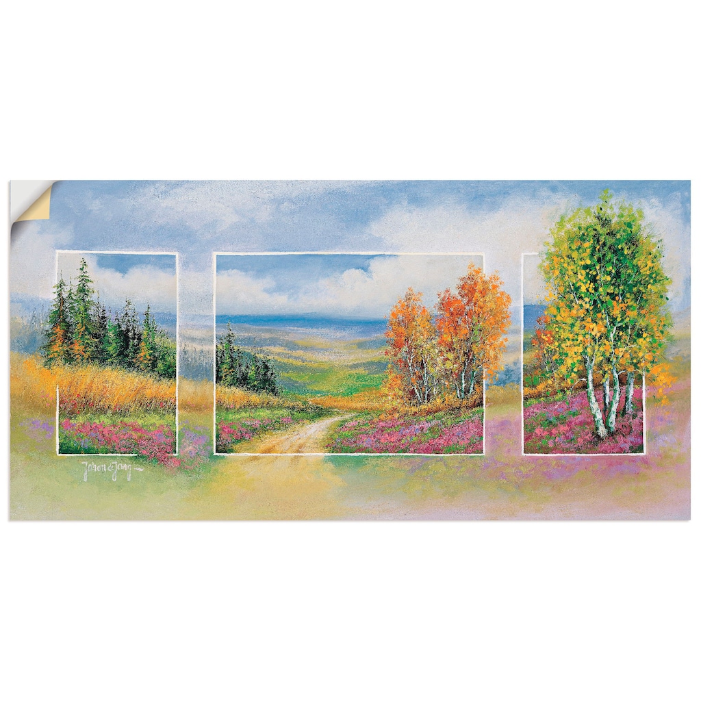 Artland Wandbild »Frühlling Triptychon«, Vier Jahreszeiten, (1 St.)