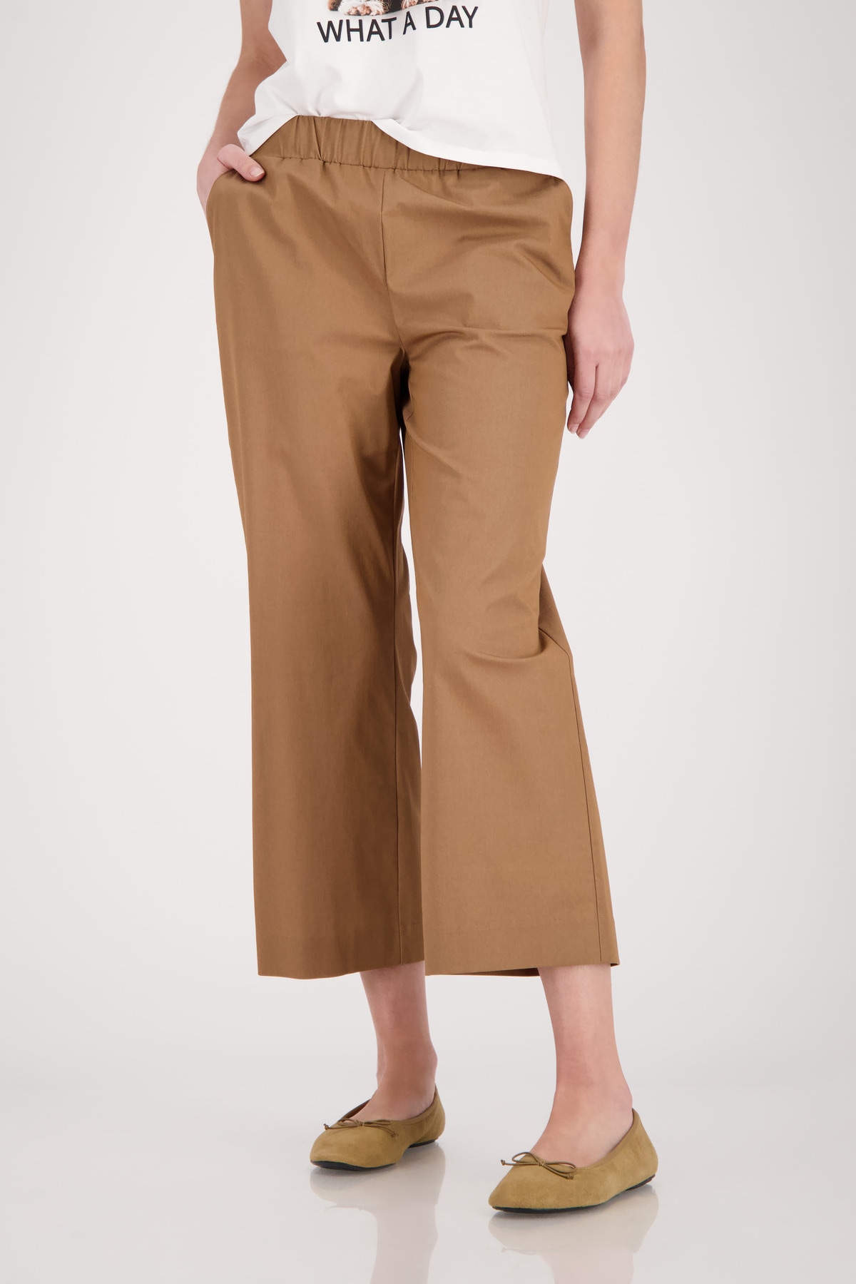 Monari Culotte "Hose Sarah s Basic Cotton" Regular fit mit elastischem Bund