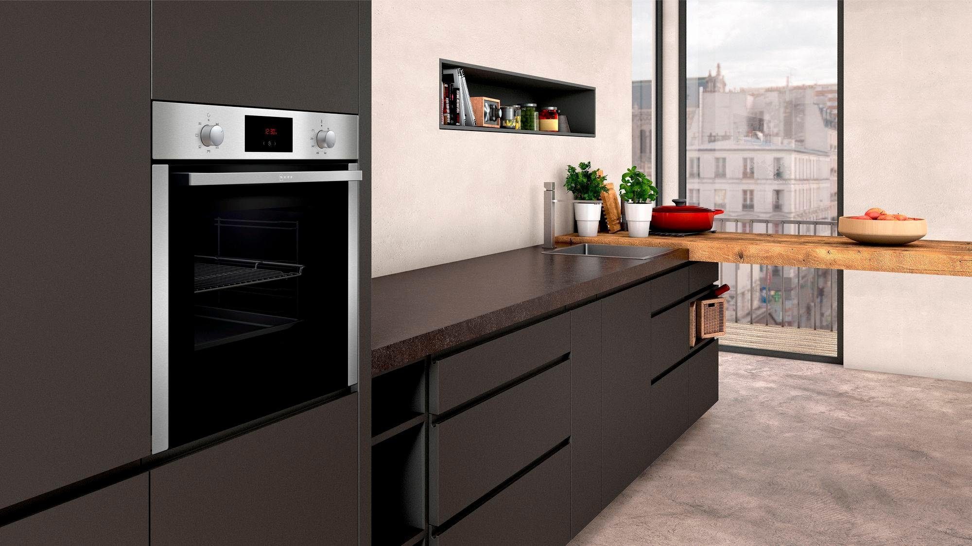 B1CCC0AN0, | BAUR NEFF Black Heißluftsystem »XB36I«, Teleskopauszug Backofen-Set mit CircoTherm® nachrüstbar, Friday