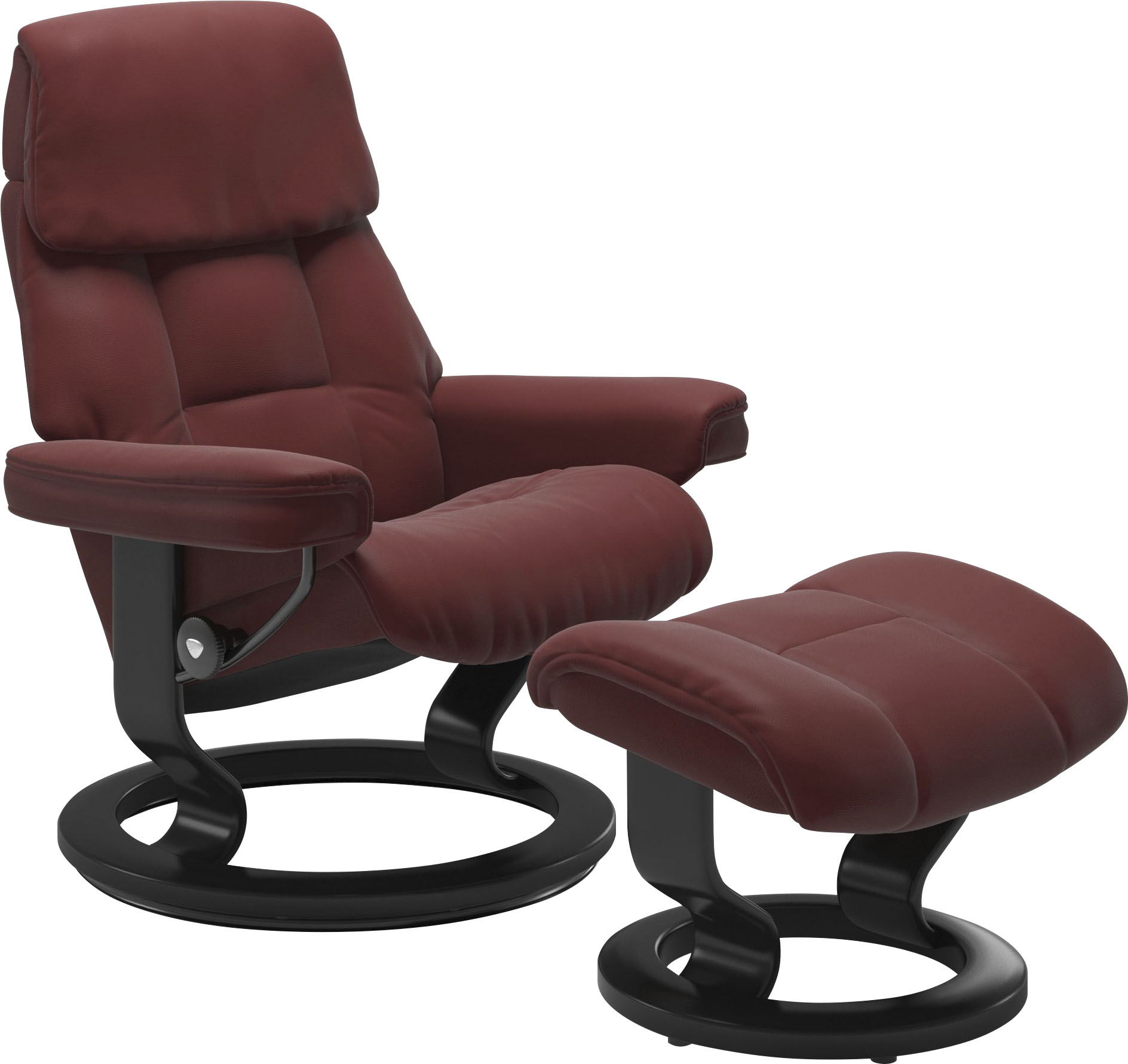 Stressless Relaxsessel "Ruby" Set, mit Classic Base, Größe L, Gestell Eiche, Wenge, Braun & Schwarz