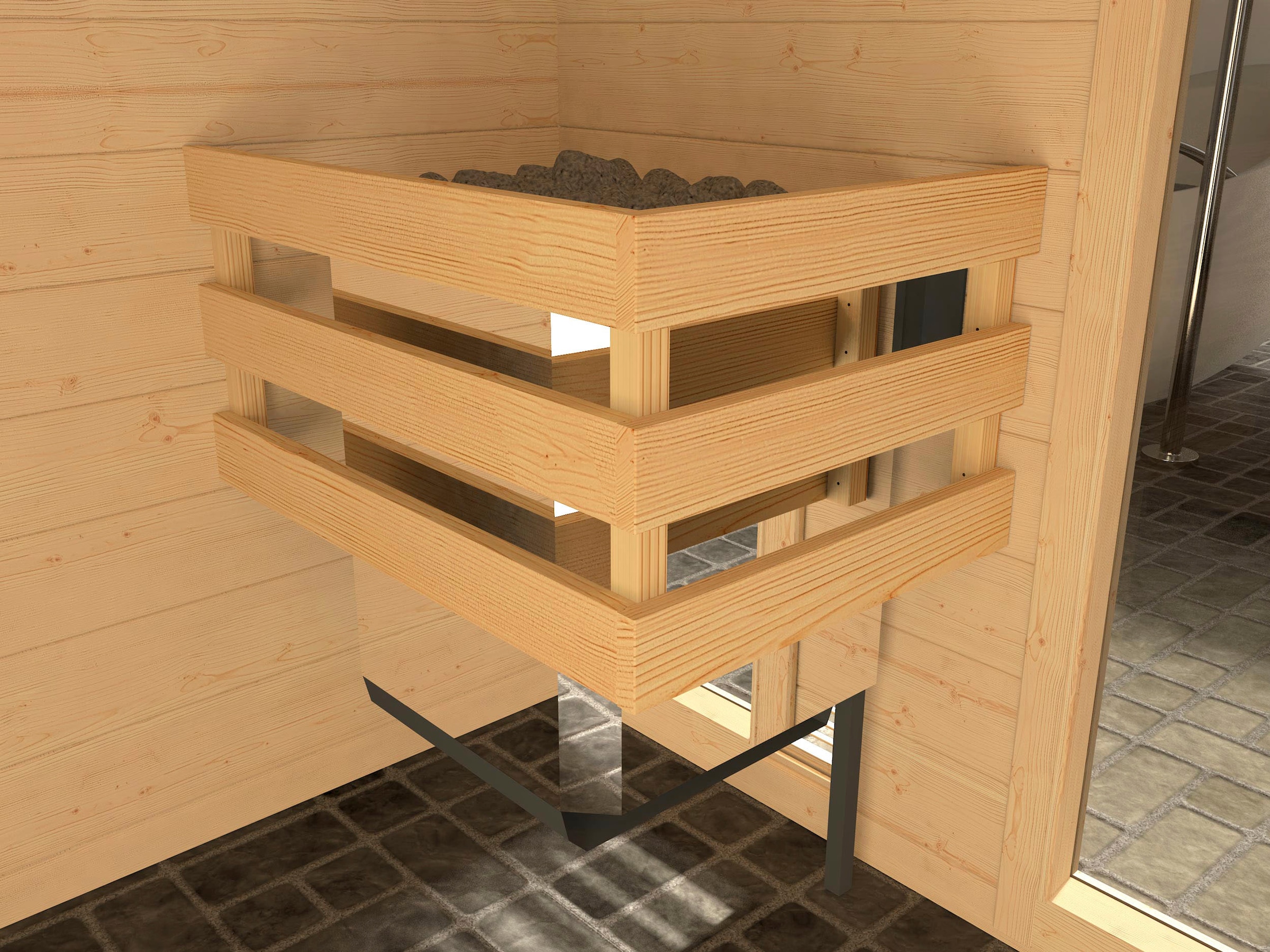 weka Sauna »Valida«, (Set), 7,5 kW Bio-Ofen mit digitaler Steuerung