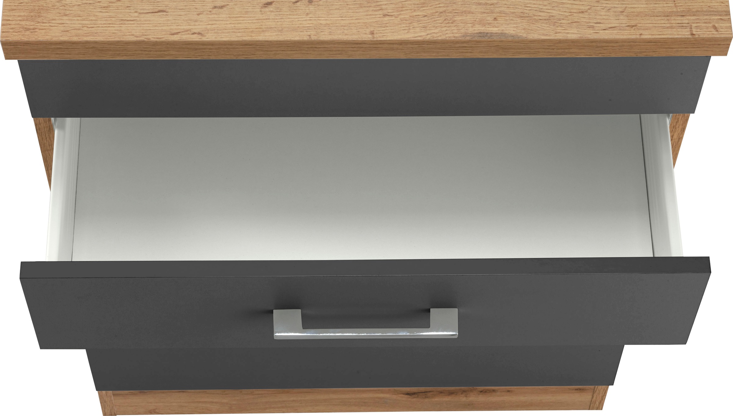 KOCHSTATION Kochfeldumbauschrank »KS-Colmar«, 60 cm, mit Metallgriff, 2 Schubkästen und 1 Auszug