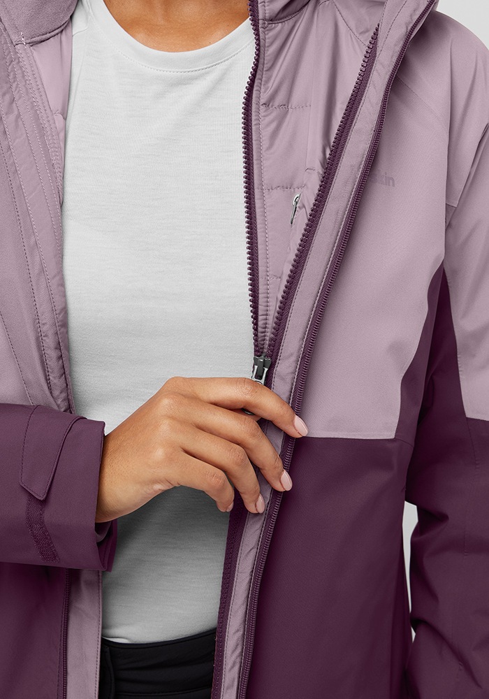 Thumbnail - Jack Wolfskin 3-in-1-Funktionsjacke "GLAABACH 3IN1 JKT W", mit Kapuze